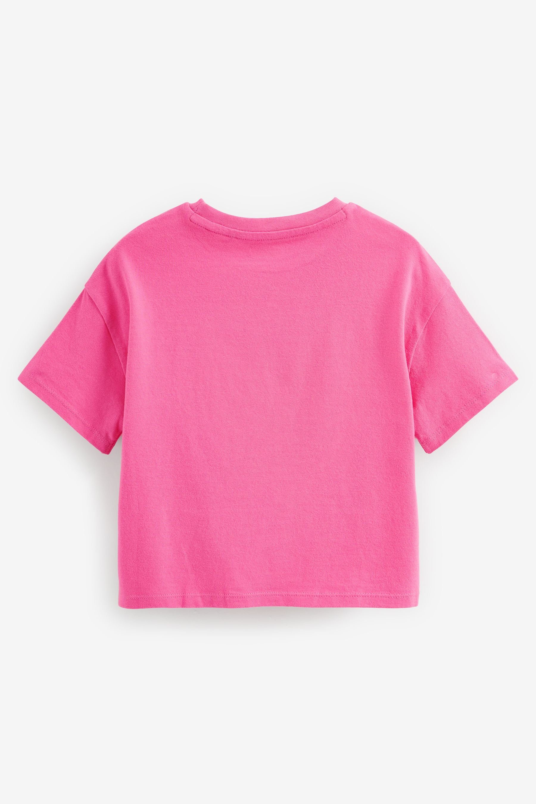 Next mit glänzendem Paillettenherz Pink/Red T-Shirt (1-tlg) Heart T-Shirt