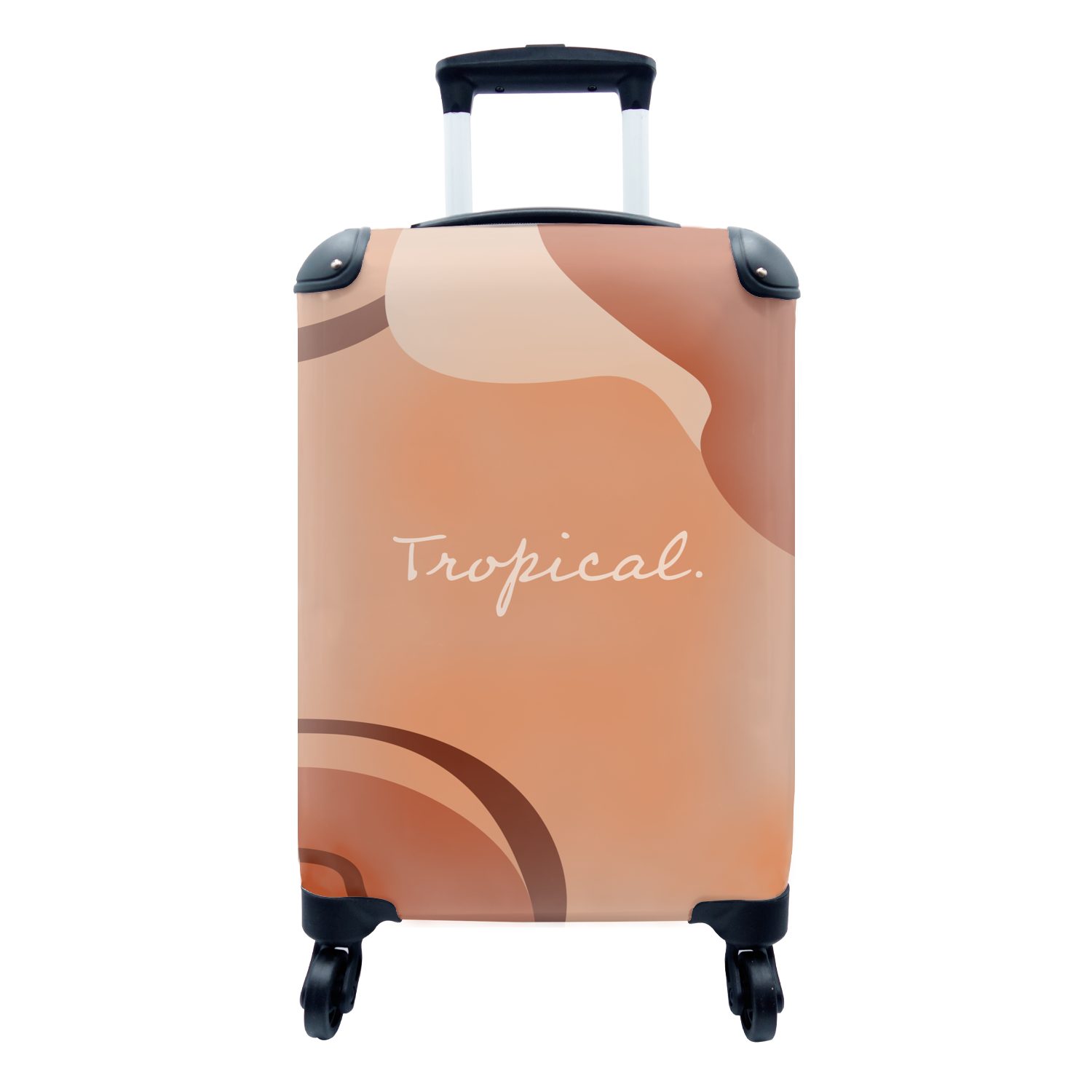 Reisekoffer Handgepäckkoffer 4 - für Handgepäck Reisetasche Sommer Tropisch, Zitat rollen, Rollen, - Trolley, MuchoWow mit Ferien,