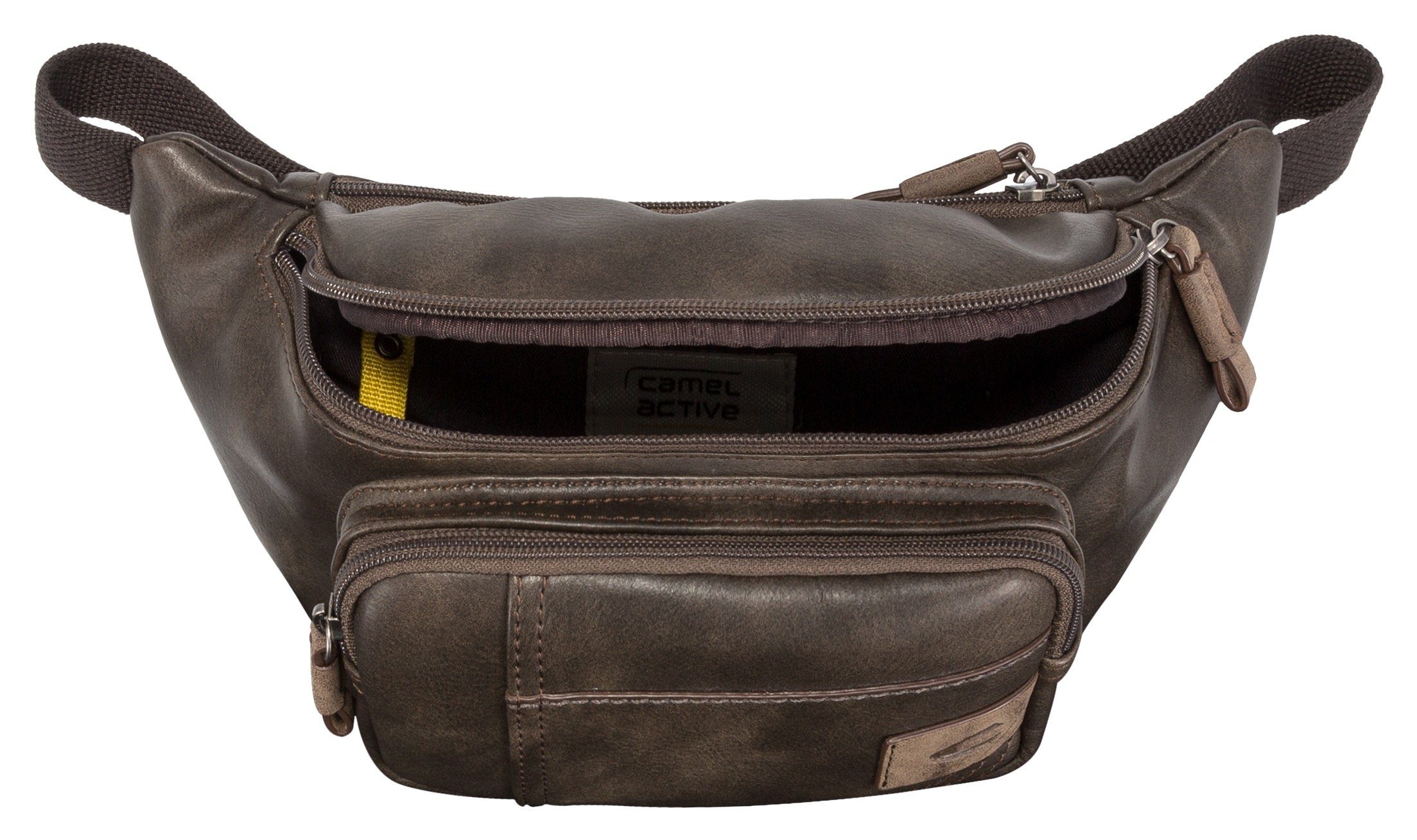 camel active Bauchtasche Laos, Unisex Gürteltasche, Crossbody-Bag mit praktischen Details