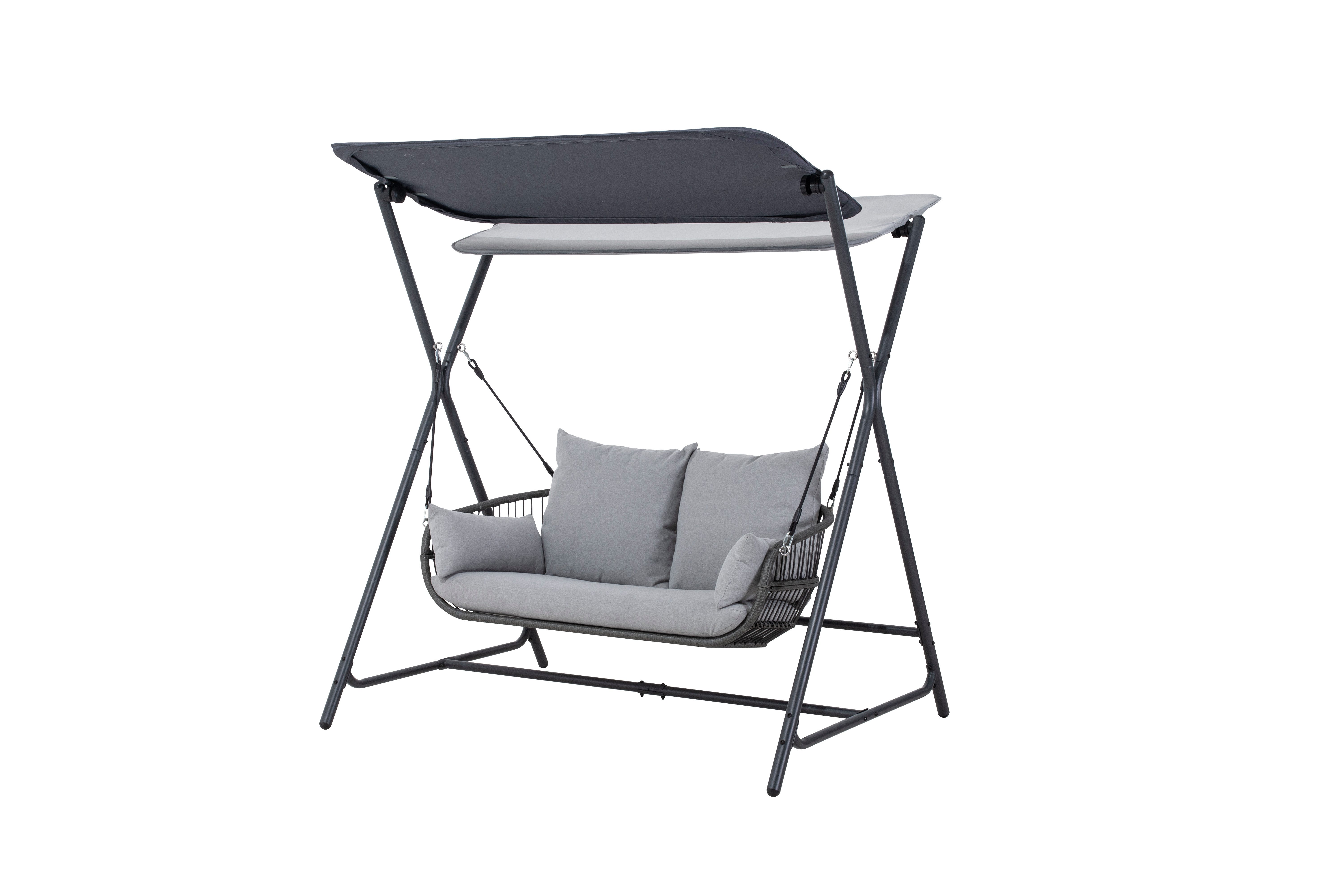 Leco Hollywoodschaukel Hollywoodschaukel Gartenschaukel Relaxschaukel 2-Sitzer Schaukel MARIE, 2-Sitzer, 171 x 130 x 173 cm – Bild 2 von 5