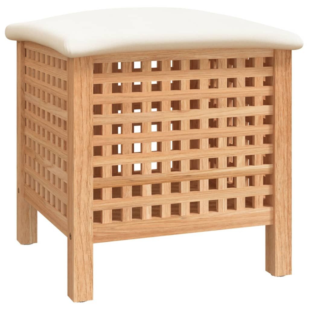vidaXL Badhocker, Hocker 48x47,5x52 cm Massivholz Nussbaum günstig online kaufen