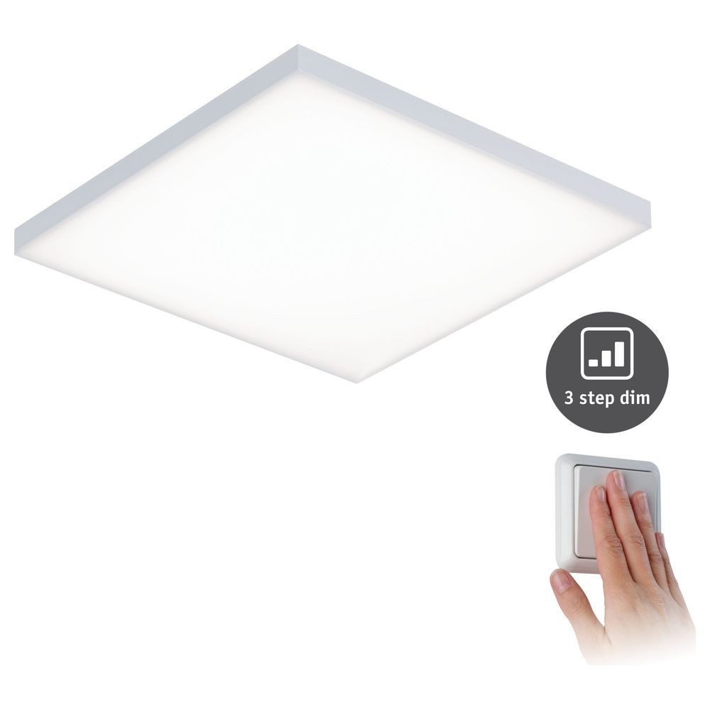 Paulmann LED Panel LED Wand- und Deckenleuchte Velora in Weiß-matt 295x295mm, LED