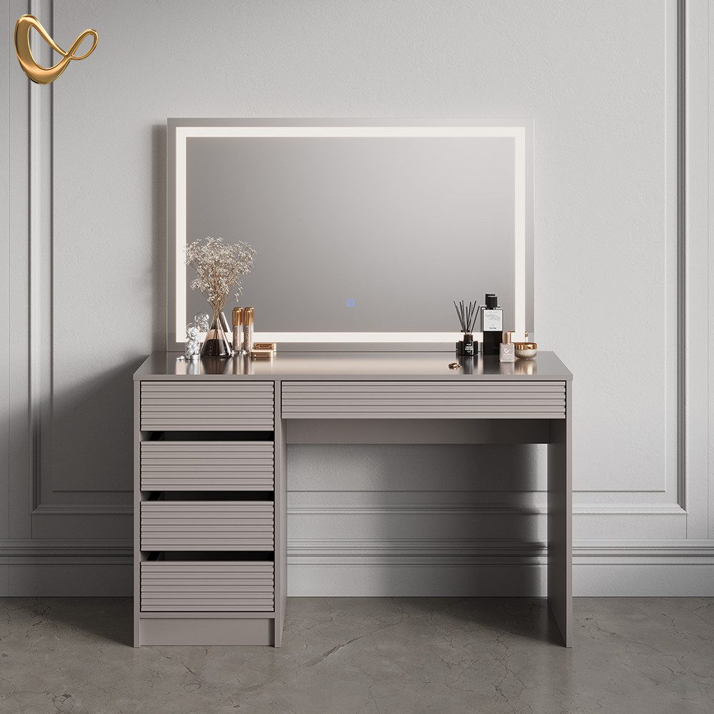 Livinity® Schminktisch Imola, Cashmere, 120 cm mit LED Beleuchtung günstig online kaufen
