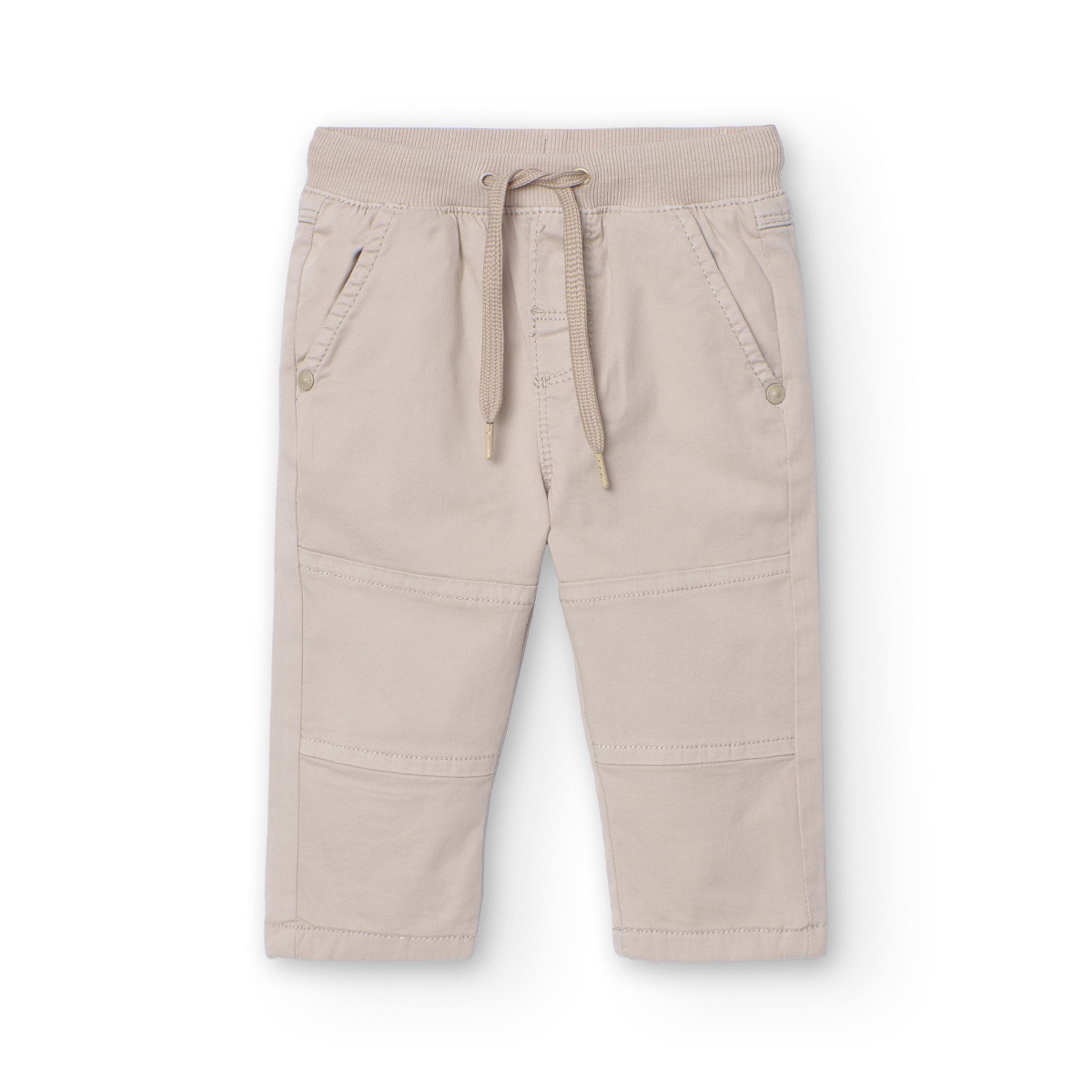 BÒBOLI Thermohose BÒBOLI Hose Gabardine beige gefüttert (1-tlg., kein Set)