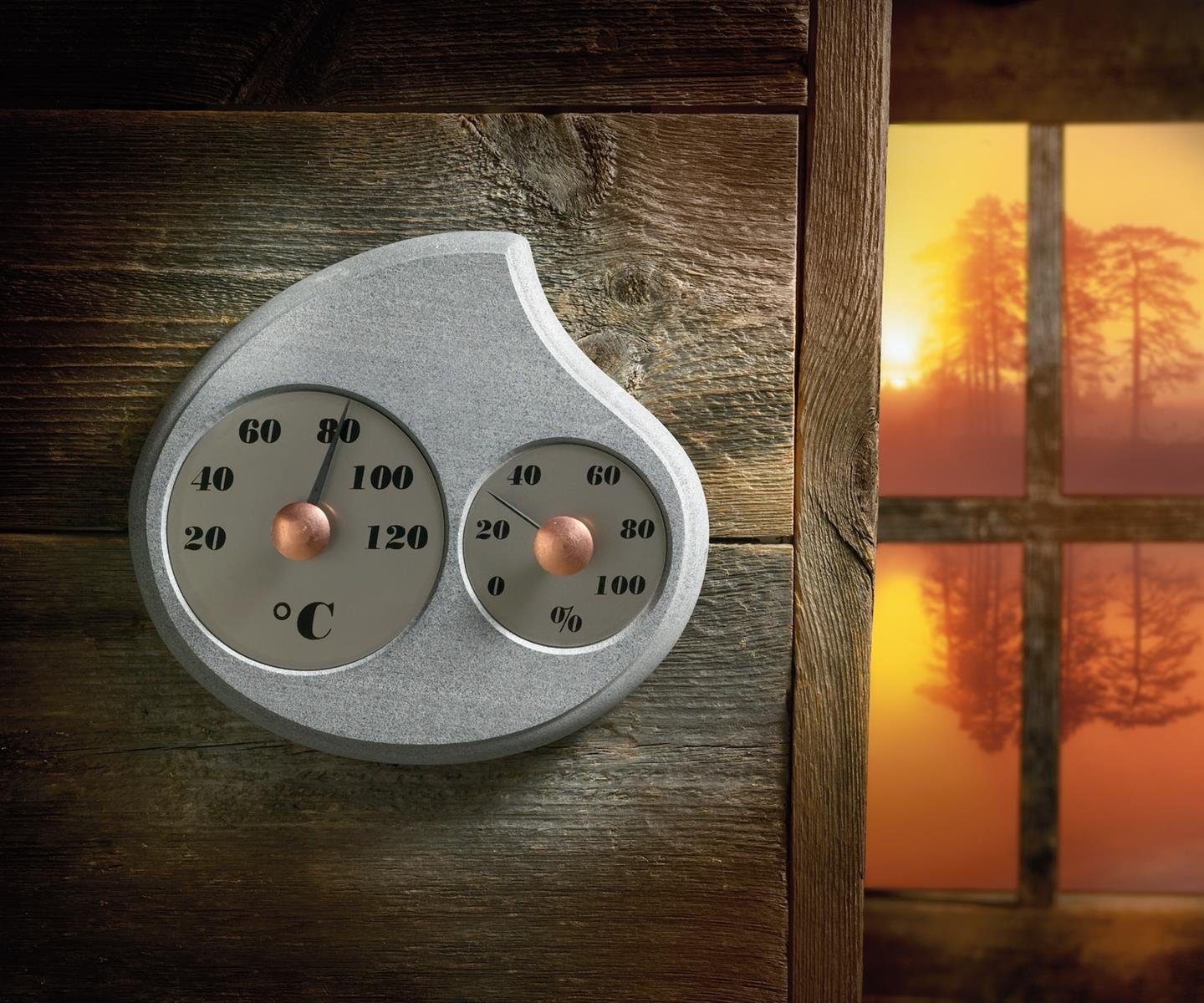 Wellnessmax Finlax Maininki Sauna-Sanduhr Hygro/Thermometer