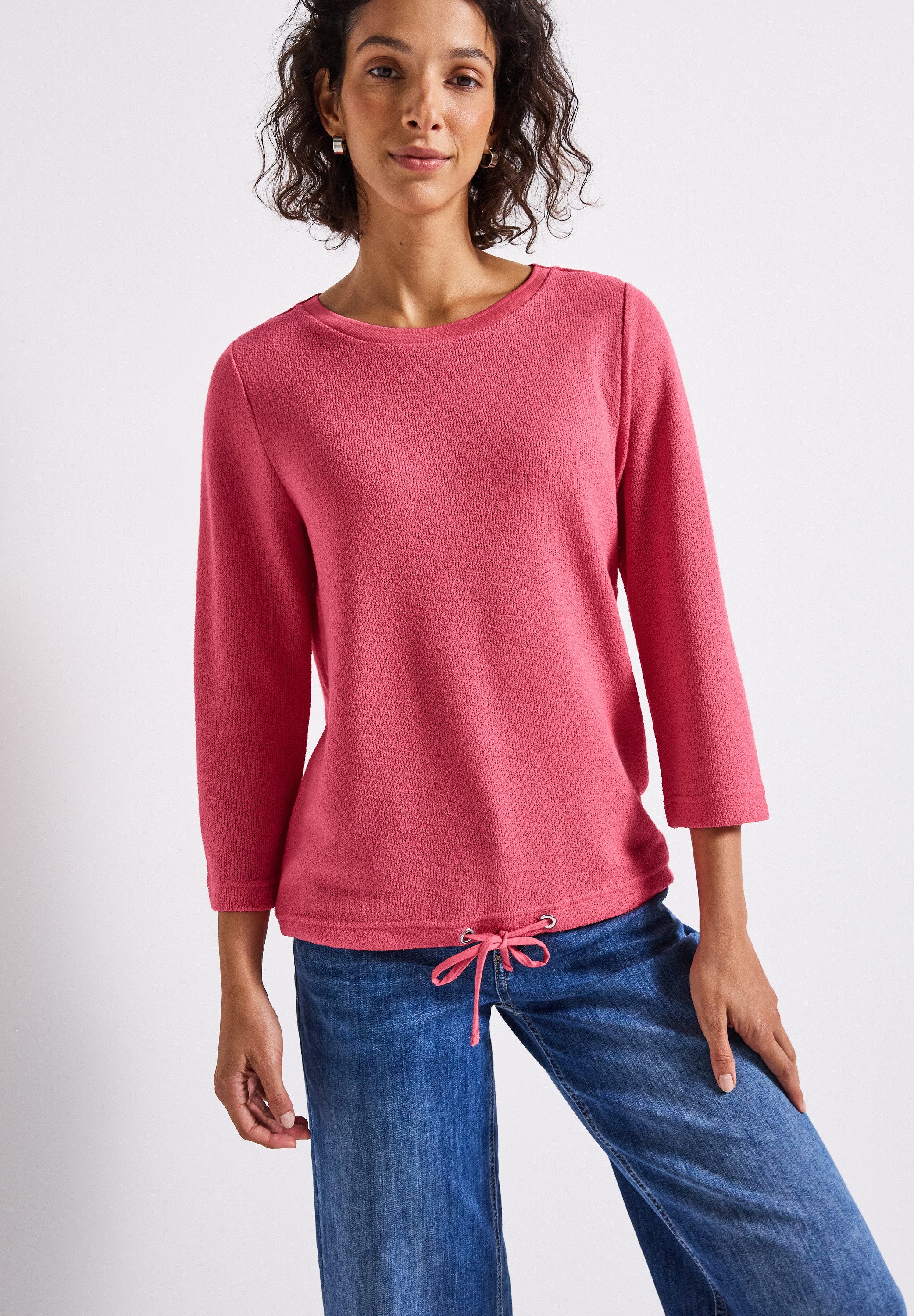 STREET ONE 3/4-Arm-Shirt in Strick-Look Qualität günstig online kaufen