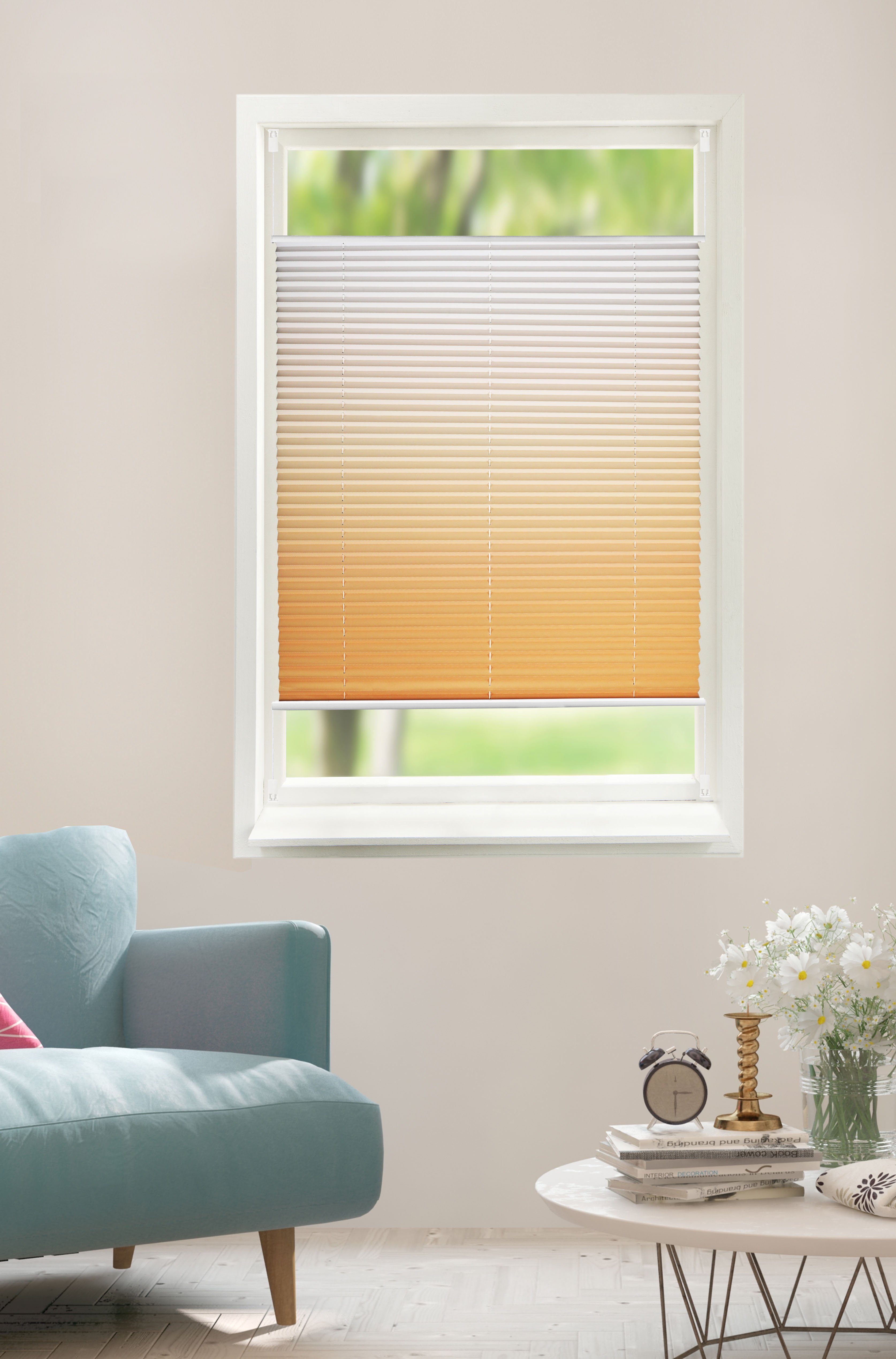 my home Plissee Ombré, Lichtschutz, ohne Bohren, verspannt, Klemmfix, Fixma günstig online kaufen