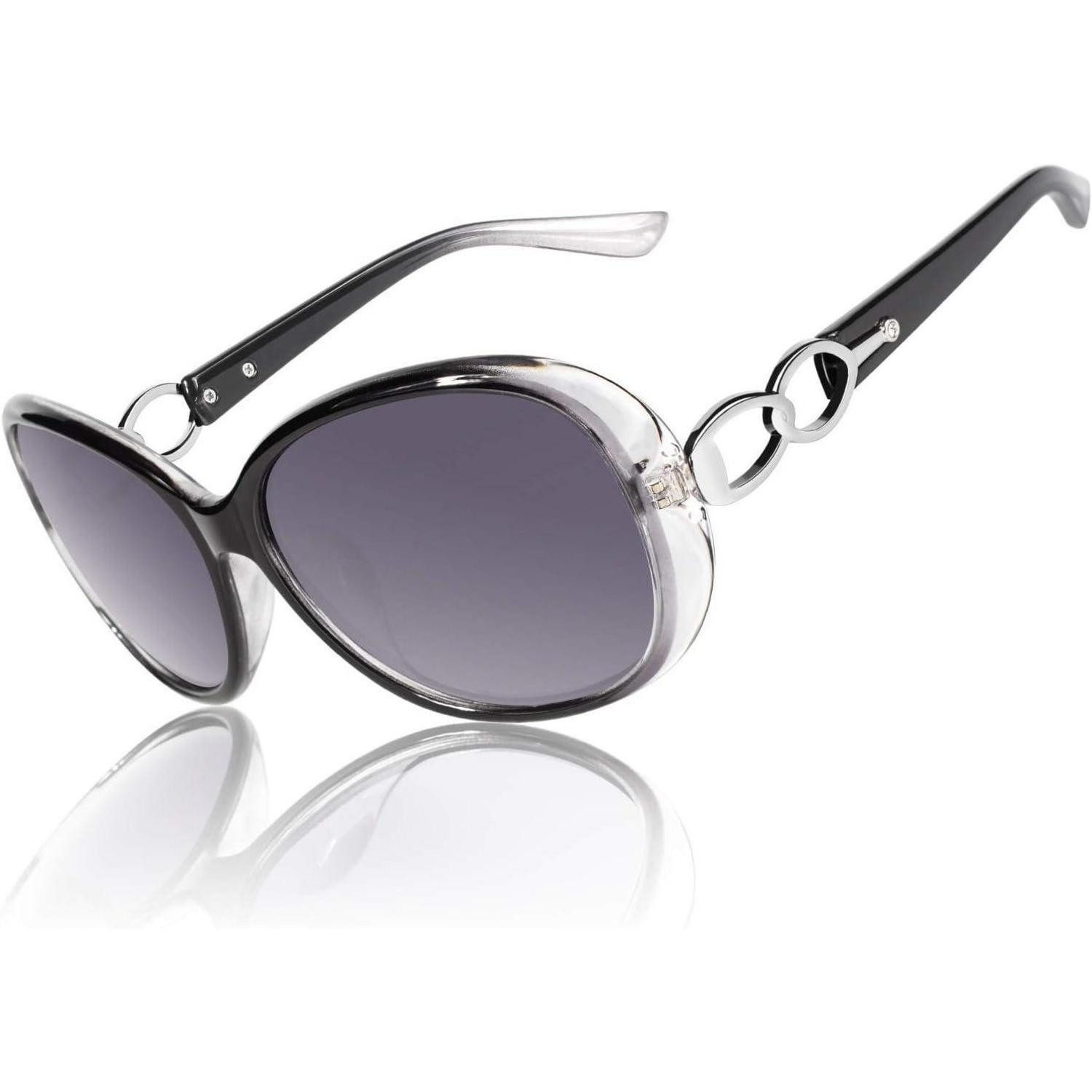 LuxusKollektion Retrosonnenbrille Sonnenbrille Damen Oversize Polarisiert Vintage Grau