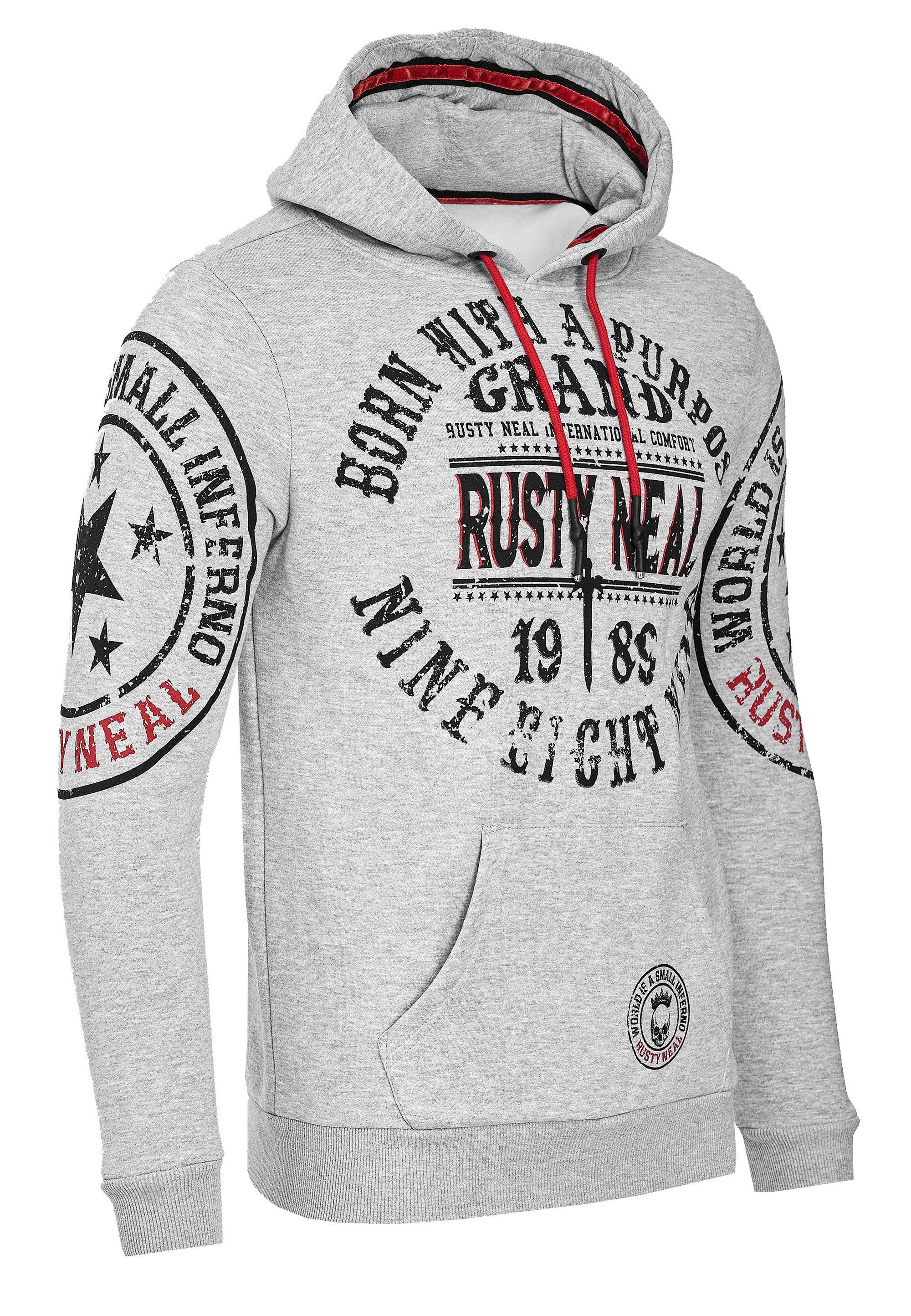 Rusty Neal Kapuzensweatshirt mit coolen Markenprints – Bild 4 von 5