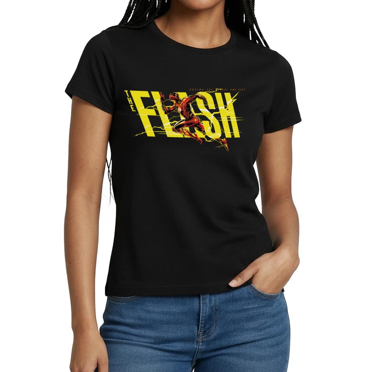 T-Shirt The Flash Speedster Mit Logo Frauen T-Shirt