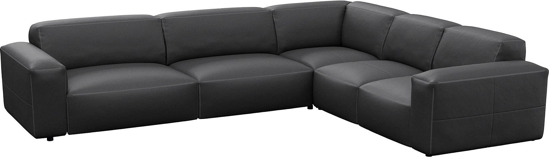 FLEXLUX Ecksofa Lucera, super bequem durch hochwertigen Sitzaufbau mit Kaltschaum, modern & anschmiegsam, L-Form, Designsofa