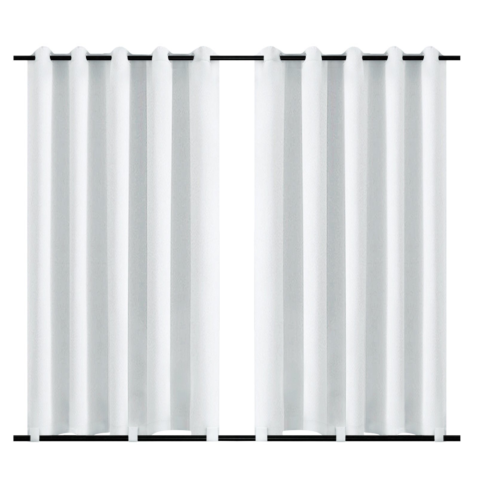 BTTO V&G Outdoorgardine Winddicht Balkon Gardinen,Outdoor Vorhang Wetterfest (2 St), verdunkelnd, Unten gewichtete Konstruktion – Bild 2 von 5