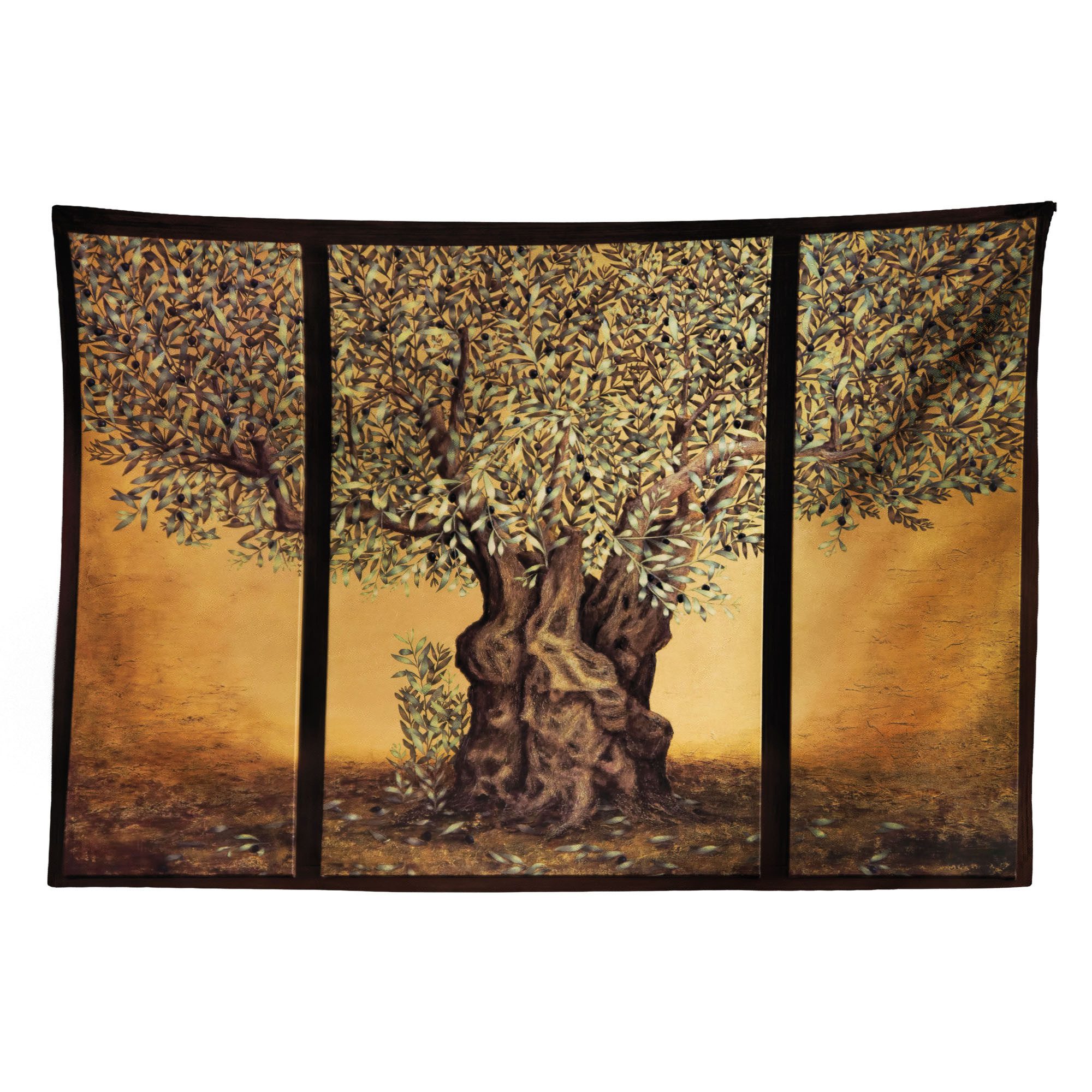 Abakuhaus Wandteppich aus Weiches Mikrofaser Stoff Für das Wohn und Schlafzimmer, rechteckig, Bunt Griechenland Olivenbäume