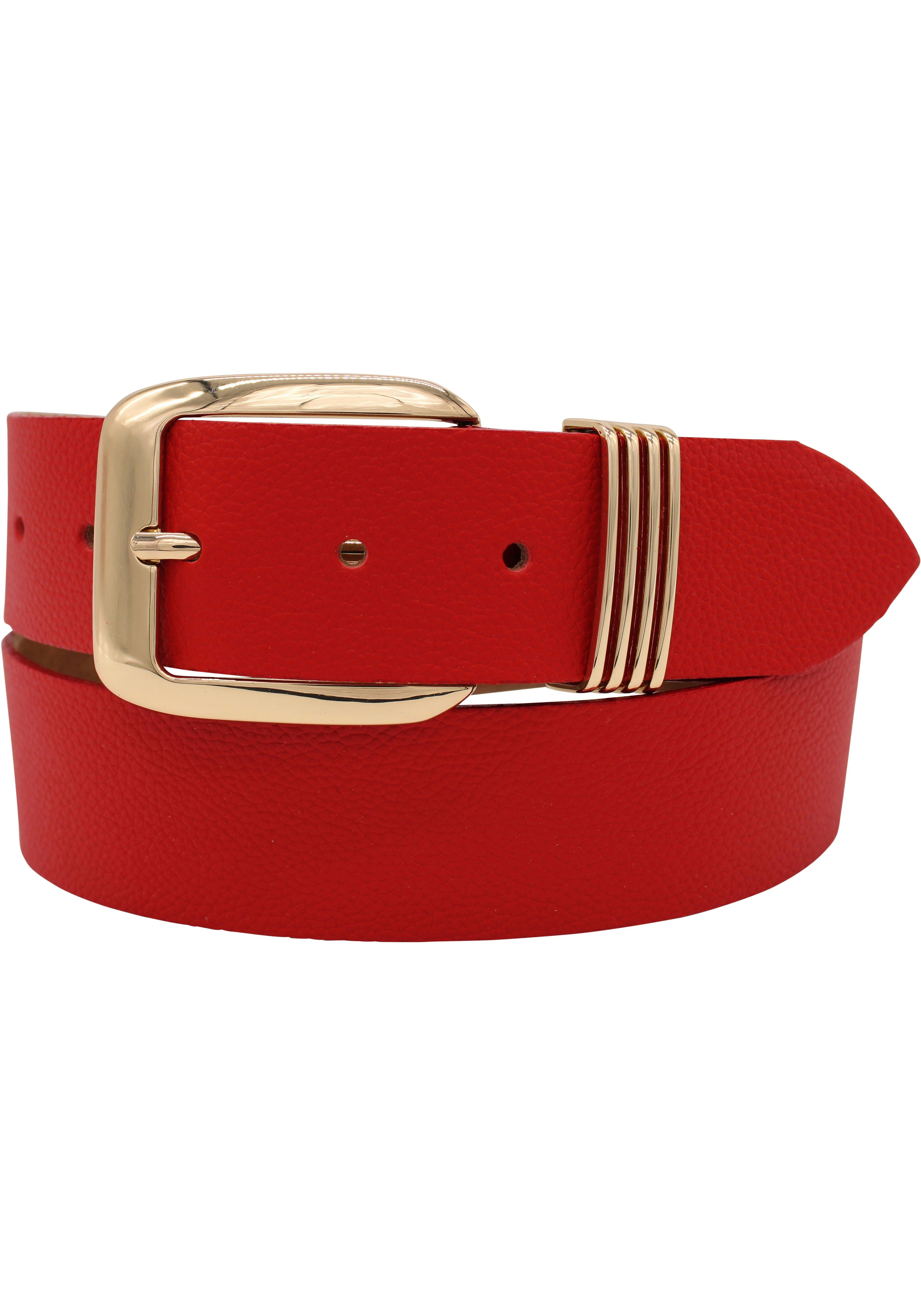 AnnaMatoni Ledergürtel mit eleganter Gürtelschlaufe rot