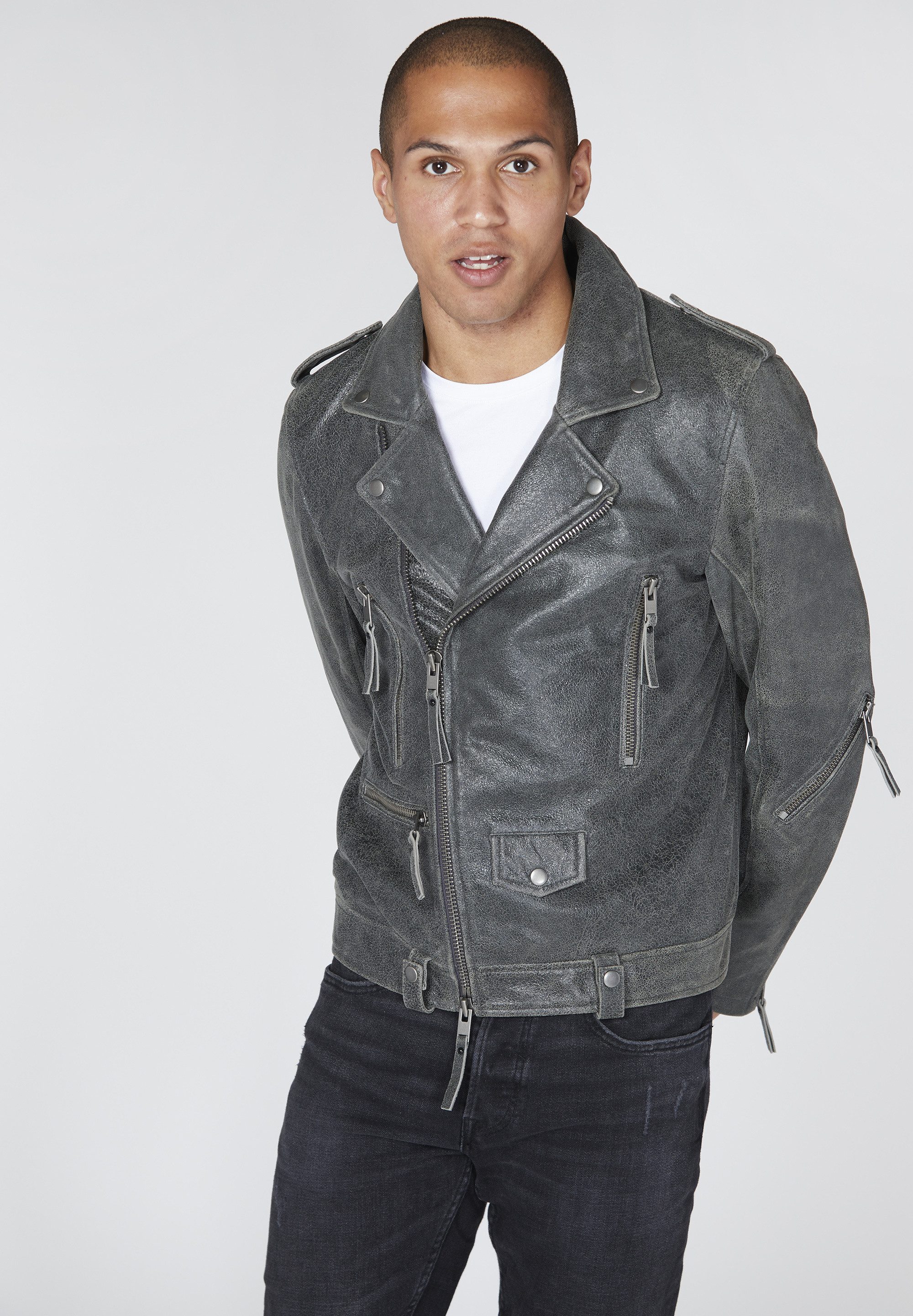 Bolongaro Trevor Bikerjacke STATEMENT BIKER Zwei-Wege-Reißverschluss, günstig online kaufen
