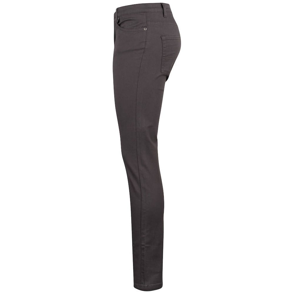 Clique Jogginghose Freizeithose (Baumwolle-Twill) 5-Pocket Stretch Pant pistolgrau Damen