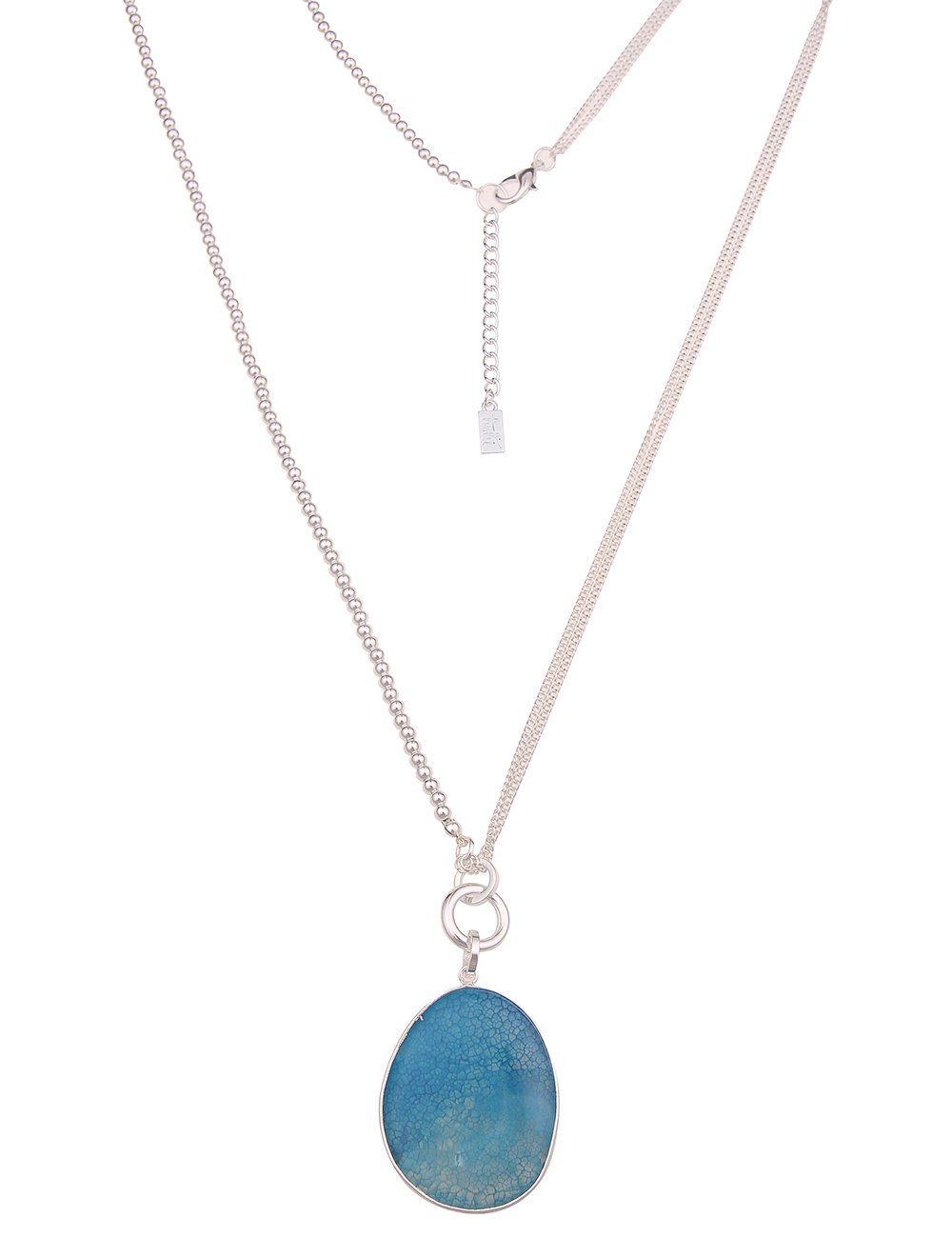 leslii Kette mit Anhänger »Statement Naturstein«, mit blauem Stein