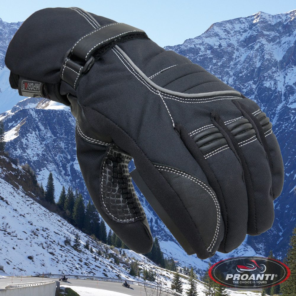 PROANTI Motorradhandschuhe PROANTI Winter Regen Motorradhandschuhe mit Visierwischer