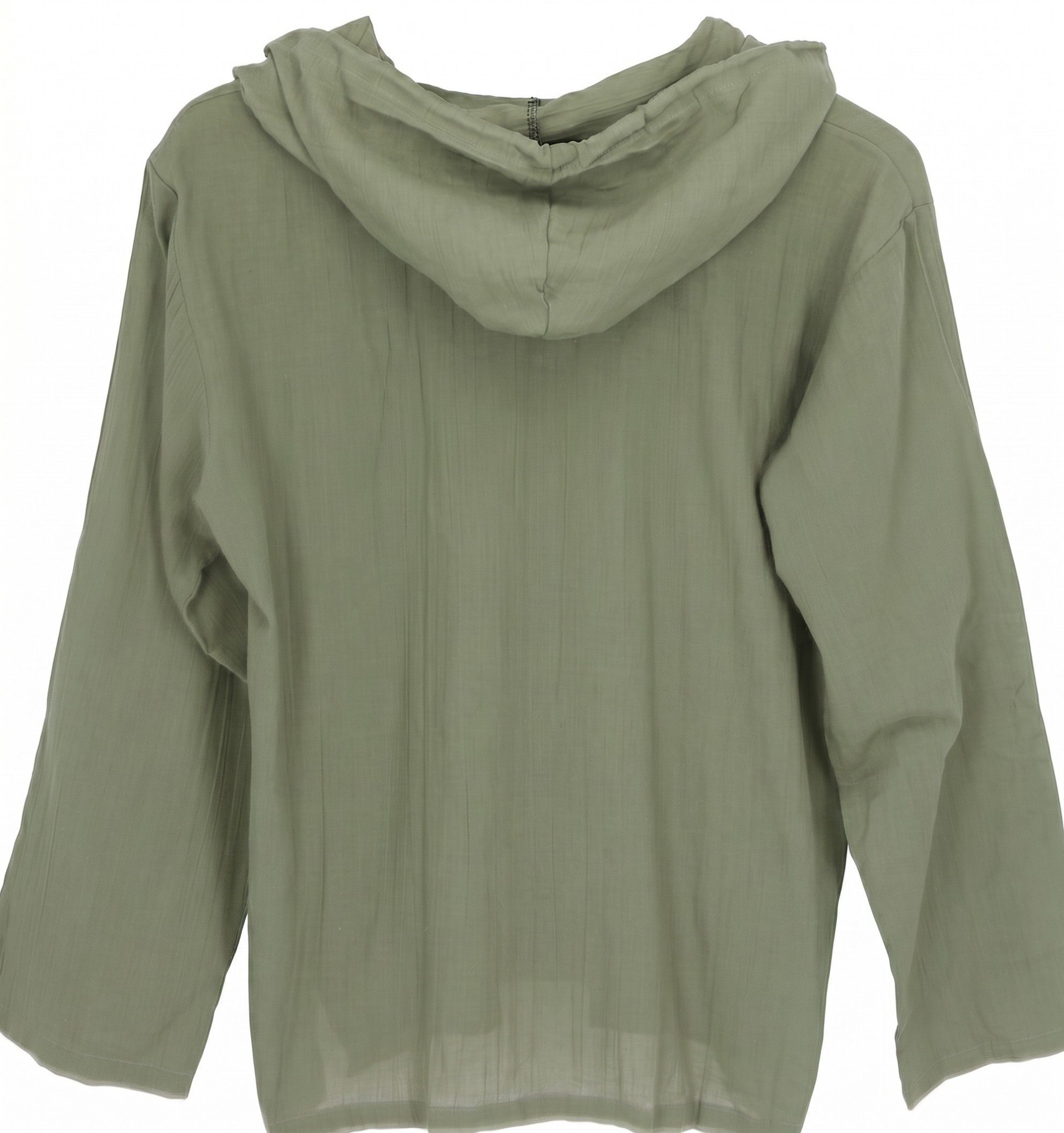 Guru-Shop Hemd & Shirt Yoga Hemd, leichtes Freizeithemd mit Kapuze,.. Ethno Style, alternative Bekleidung – Bild 3 von 5