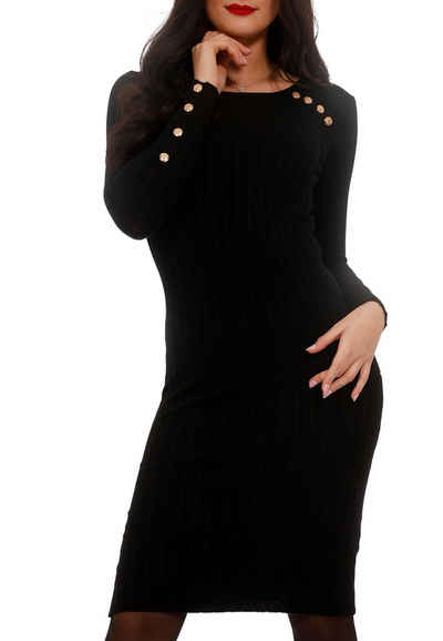YC Fashion & Style Strickkleid »Strickkleid mit Zierknöpfen« (1-tlg) bequem zu tragen