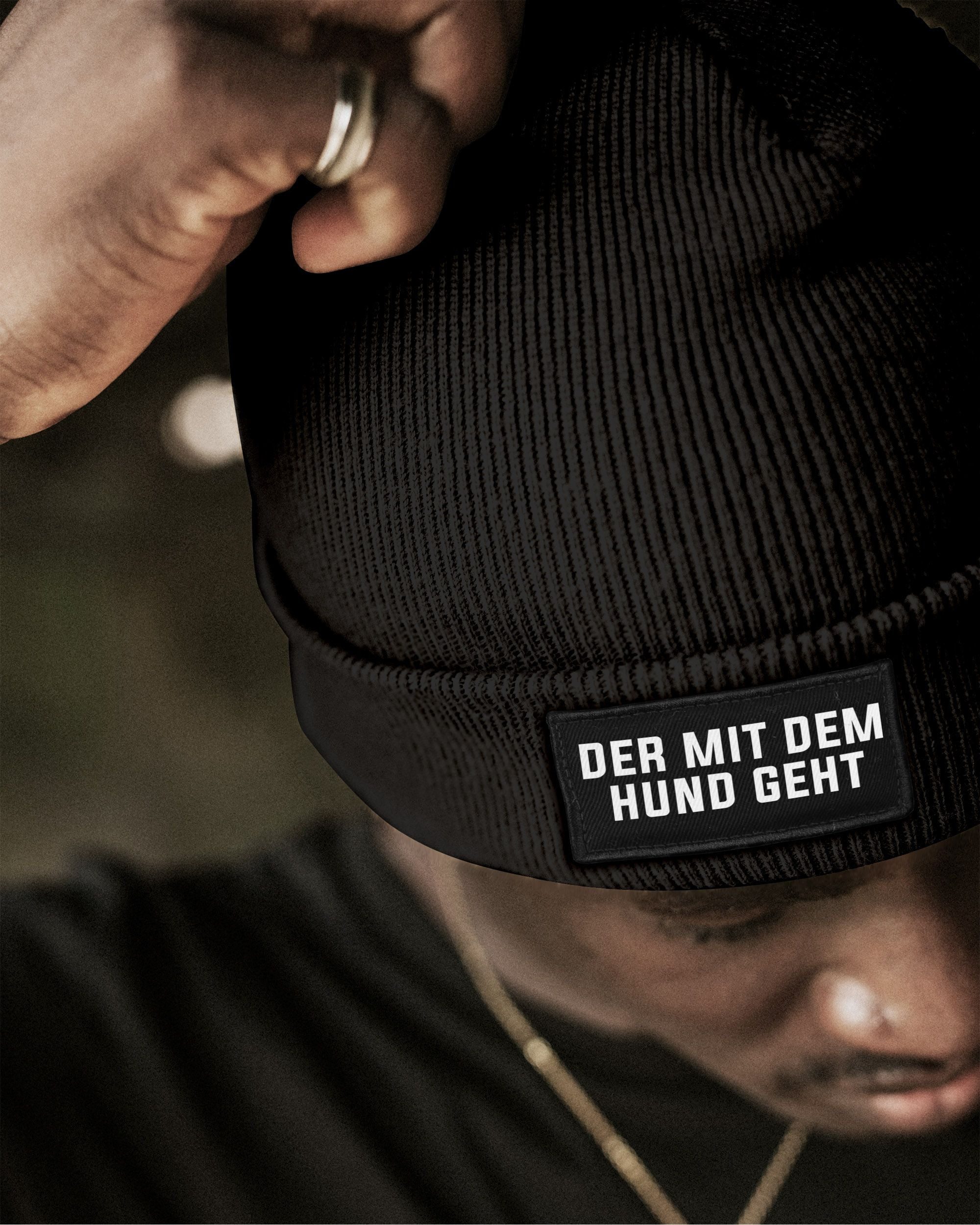 MoonWorks Strickmütze Herren Beanie mit Patch Strickmütze mit Spruch Der mi günstig online kaufen