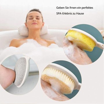 SOTOR Körperbürste Badebürste Hinten,3-in-1-Körperbürste Griff,Faltbare Duschbürste, 1-tlg., Badebürste den Rücken,zum Duschen,Peeling oder Bürsten Trockener Haut