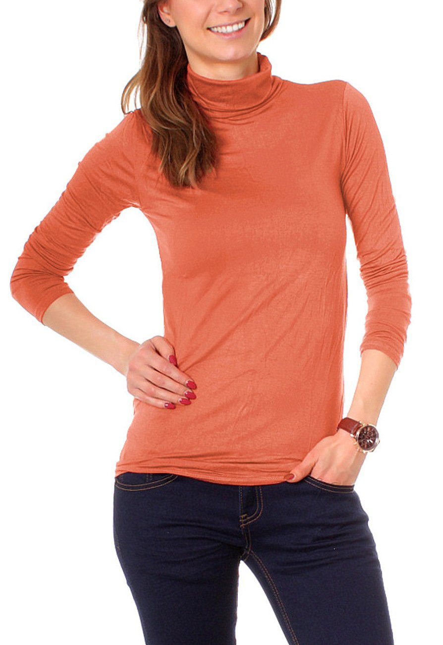 Rollkragenshirt Basic Rollkragenshirt Langarm 3315