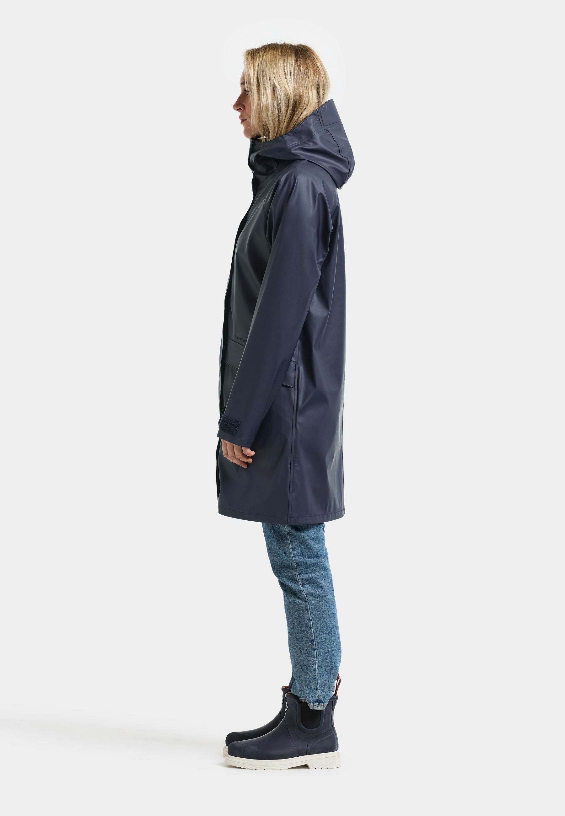Didriksons Regenmantel Damen Regenjacke Wasserdicht ELLY mit Kapuze mit Taschen