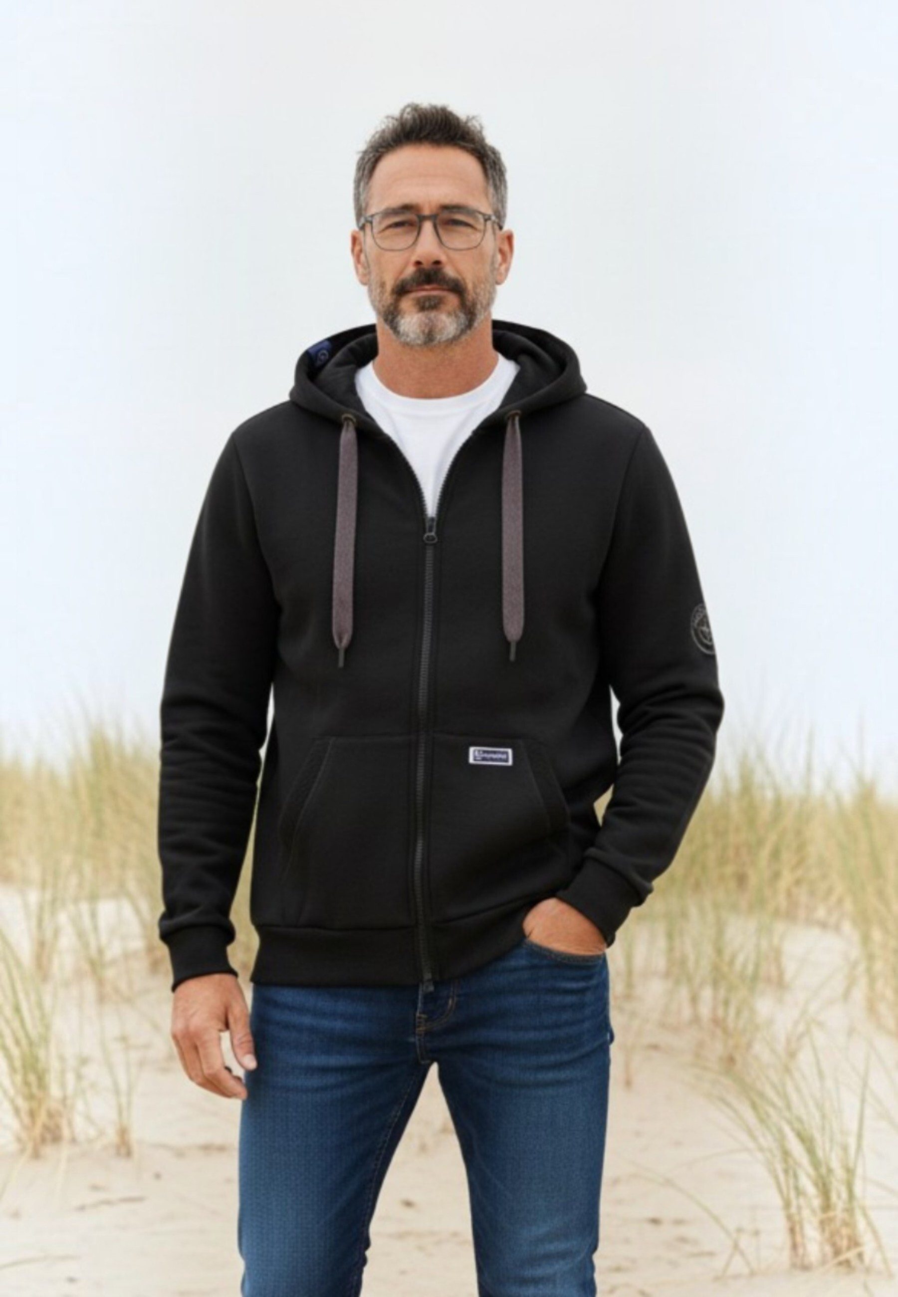 salzhaut Sweatjacke MAKKER Herren Regular Fit komfortabler Fit, nordisch klar – entspannter Look mit Haltung
