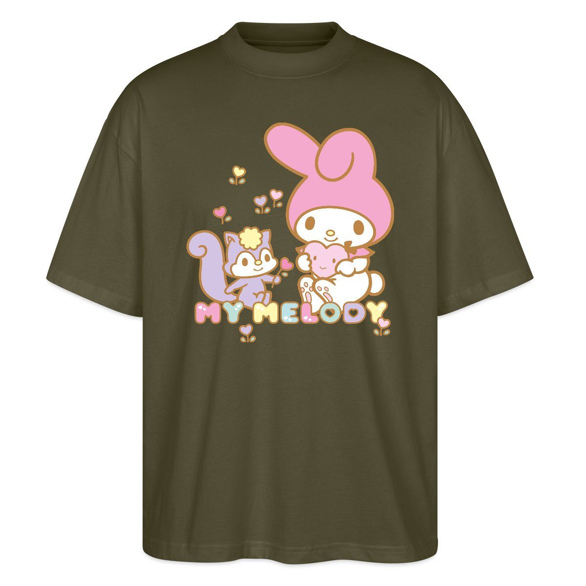 T-Shirt My Melody Pflückt Mit Risu Herzblümchen Oversize Unisex T-Shirt