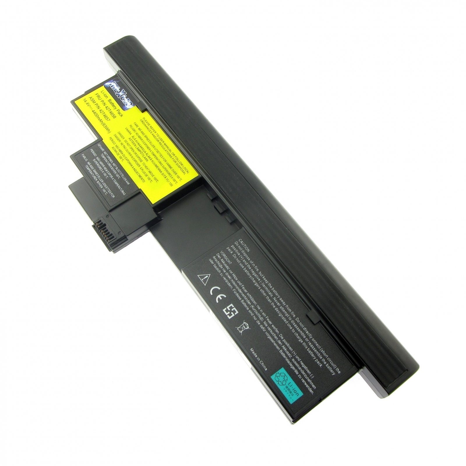 Lithium-Ionen Wh, (LiIon) für MTXtec 8 Zellen, Laptop-Akku, 8 42T4657, Zellen, 63 14.4V, Akku LiIon, 4400mAh Typ