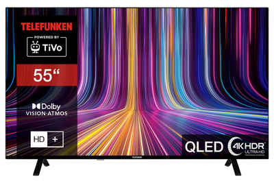 Telefunken QU55TO750S QLED-Fernseher (139 cm/55 Zoll, 4K Ultra HD, TiVo Smart TV, TiVo Smart TV, HDR Dolby Vision, Dolby Atmos, HD+, Triple-Tuner)