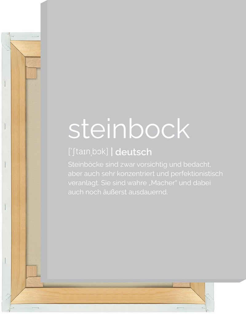 MOTIVISSO Leinwandbild Sternzeichen Steinbock - Definition