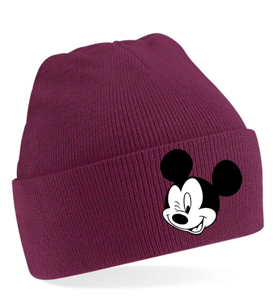 Beanie Unisex Erwachsenen Mütze Mickey Zwinker Minnie