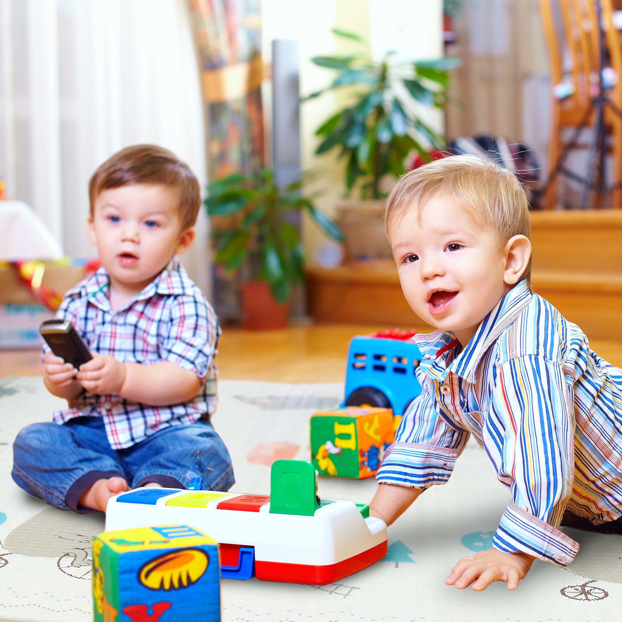 relaxdays Spielmatte Faltbare Spielmatte mit Tieren