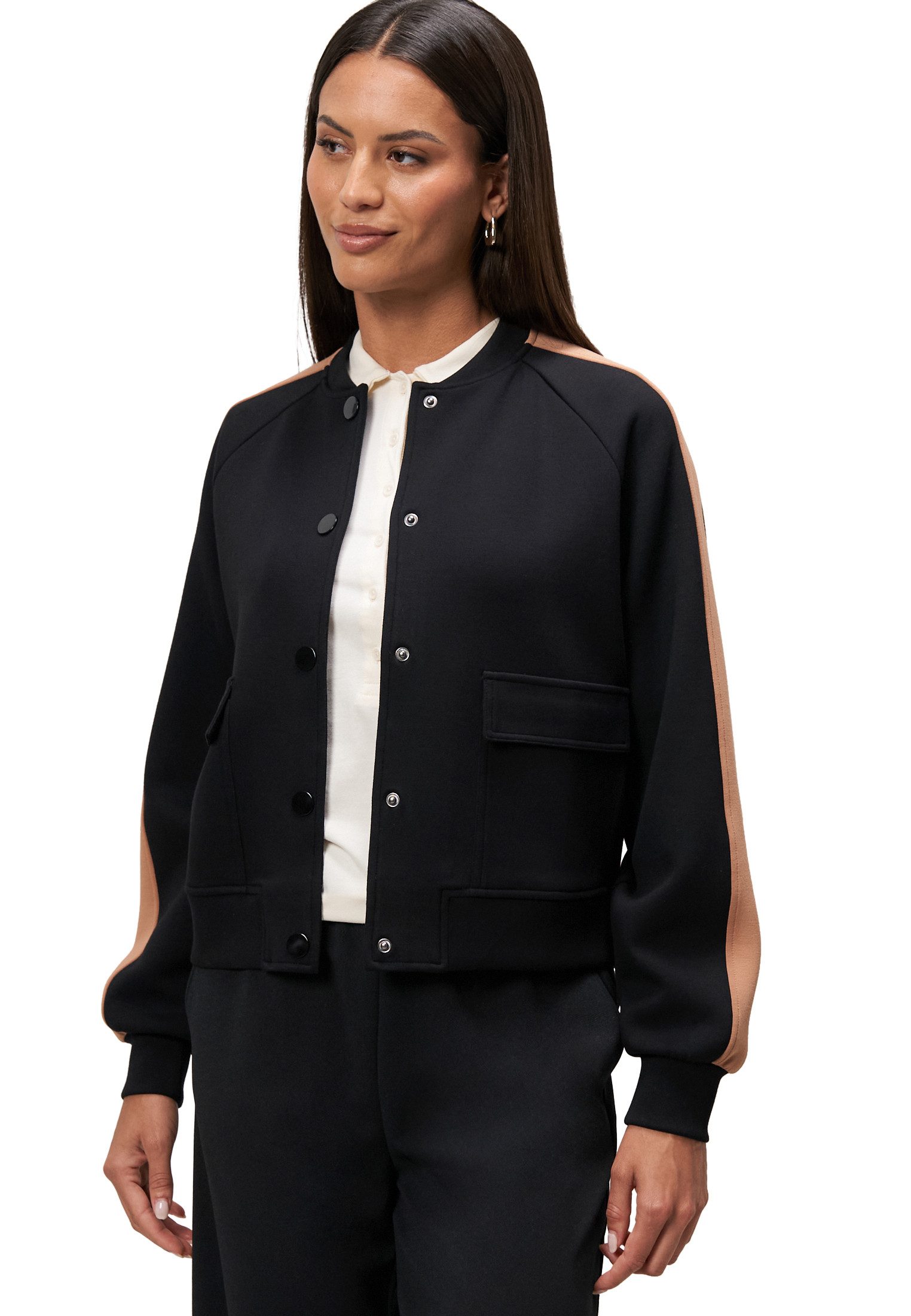 Jackenblazer zero Damen Jacke mit Kontraststreifen
