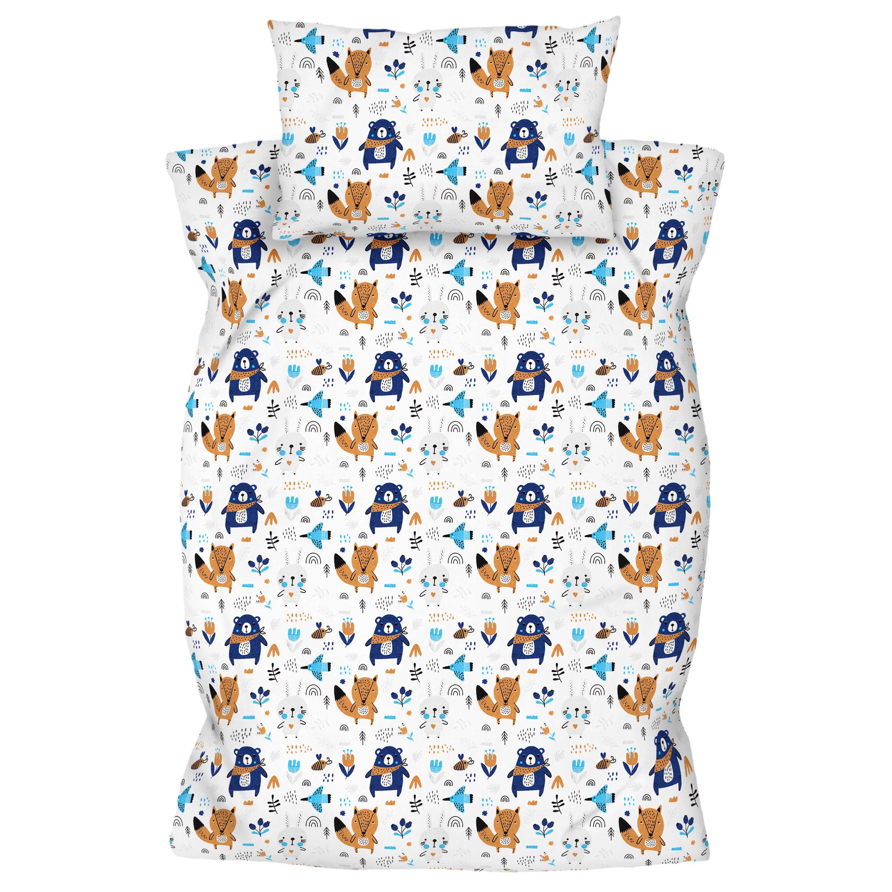 Amilian Kinderbettwäsche 100x135 - Постельное белье Kinder - Kopfkissenbezug 40x60 cm Babybettwäsche, 2 teilig, 100% Baumwolle, für Mädchen und Jungen