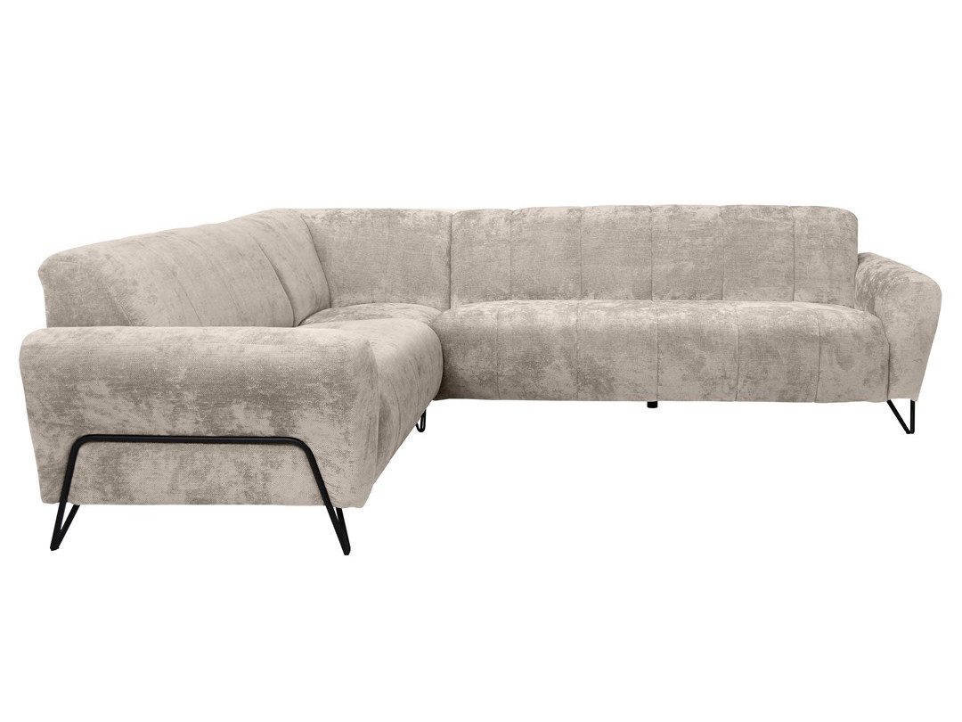 Beautysofa Ecksofa mit Metallbeine in Schwarz VOLARE L, ohne Schlaffunktion, mit höchstem Sitzkomfort – Bild 2 von 5