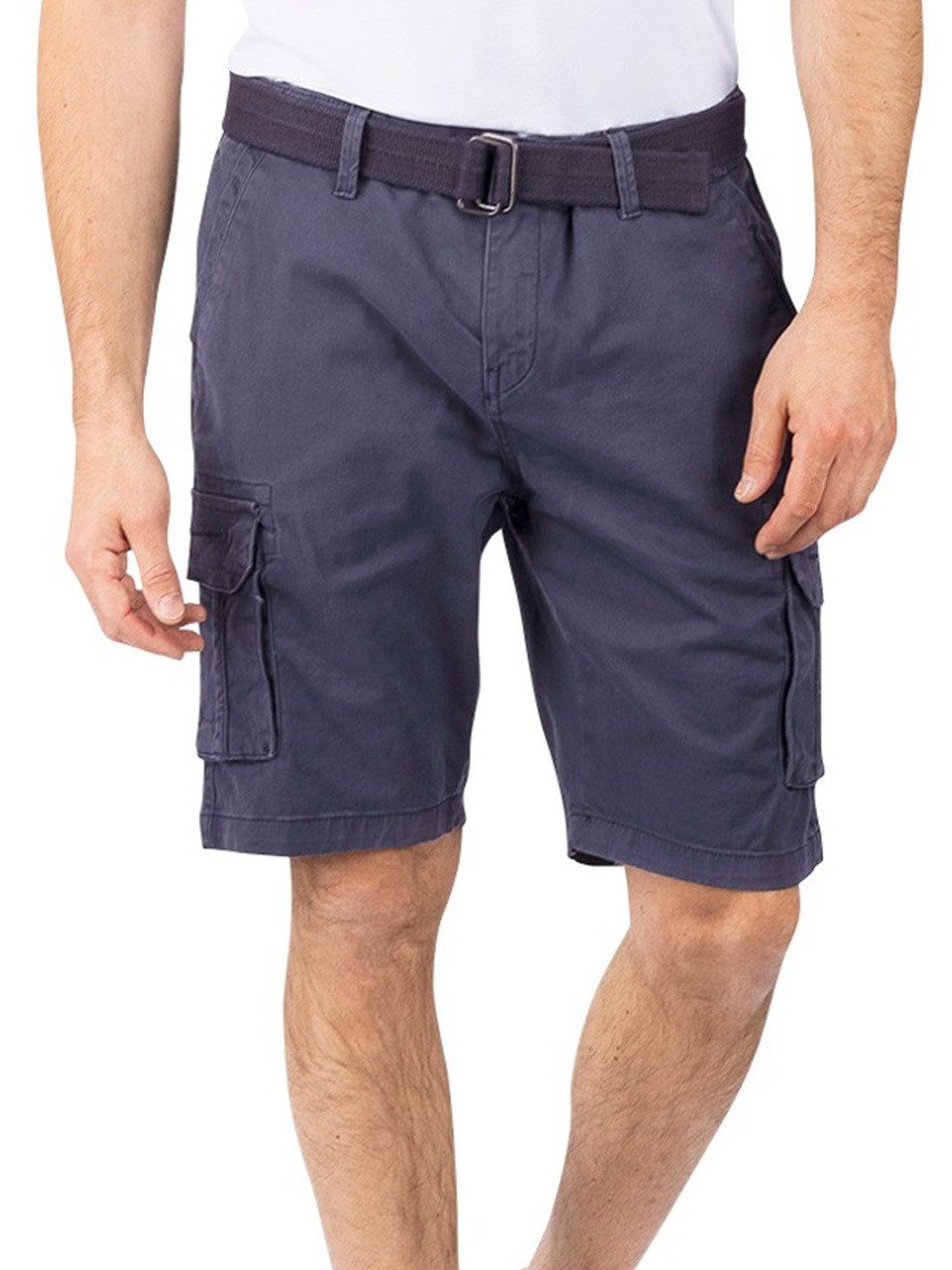 riverso Cargoshorts Herren Shorts RIVJoko Regular Fit Bermudashorts mit Gürtel
