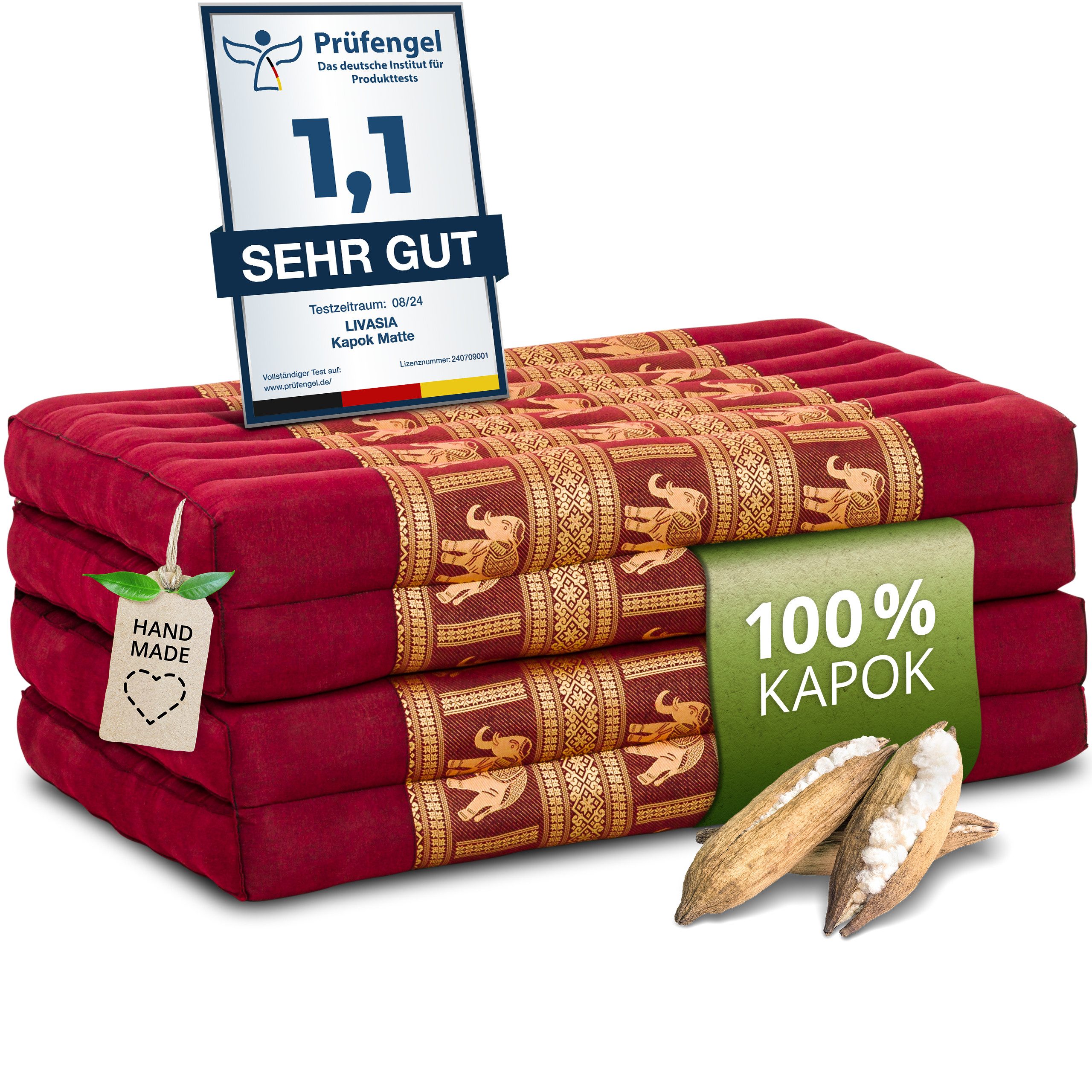 Klappmatratze Klappmatratze 80 cm (Deluxe) vegan und handgefertigt, 200x80x günstig online kaufen