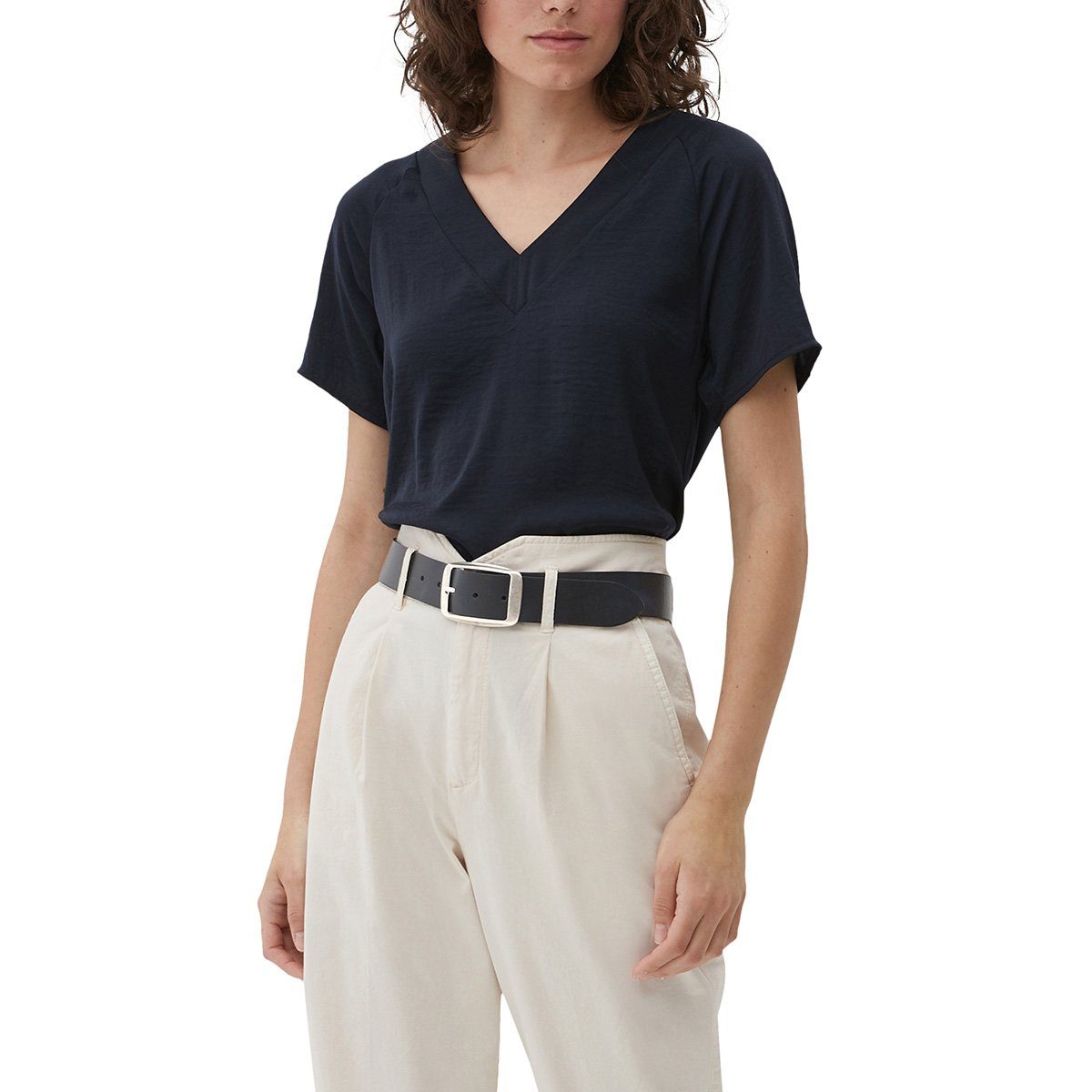 s.Oliver Ledergürtel Taillengürtel Gürtel Frauen Ledergürtel Dunkelblau 213 günstig online kaufen