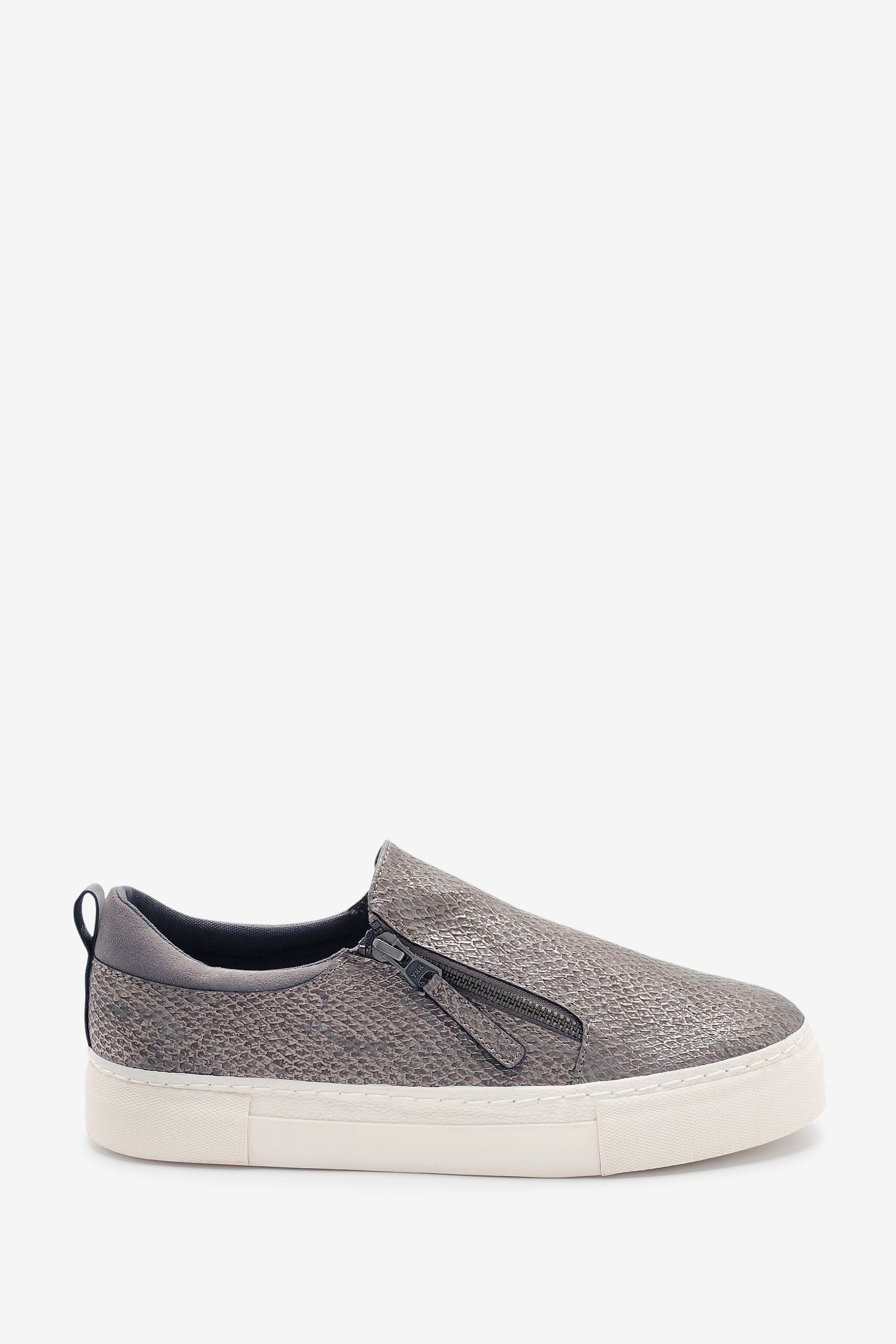 Next Forever Comfort Schlupfsneaker mit Reißverschluss Sneaker (1-tlg) Grey