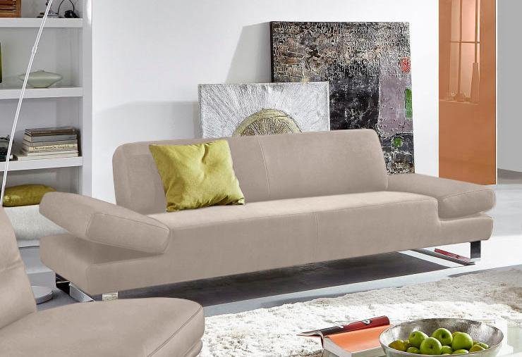 W.SCHILLIG 2-Sitzer taboo Designsofa mit hohem Sitzkomfort, Breite 202cm, Sitztiefe 59cm, mit Normaltiefe, inklusive Armlehnenverstellung