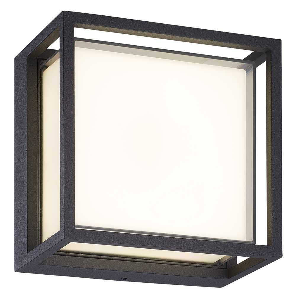 Weiß Chamonix quadratische Außen-Wandleuchte Außen-LED-Deckenleuchte Mantra