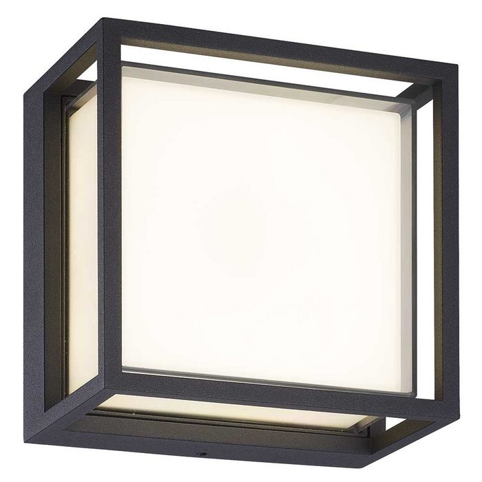 Mantra Außen-Deckenleuchte Chamonix quadratische Außen-LED-Deckenleuchte Weiß