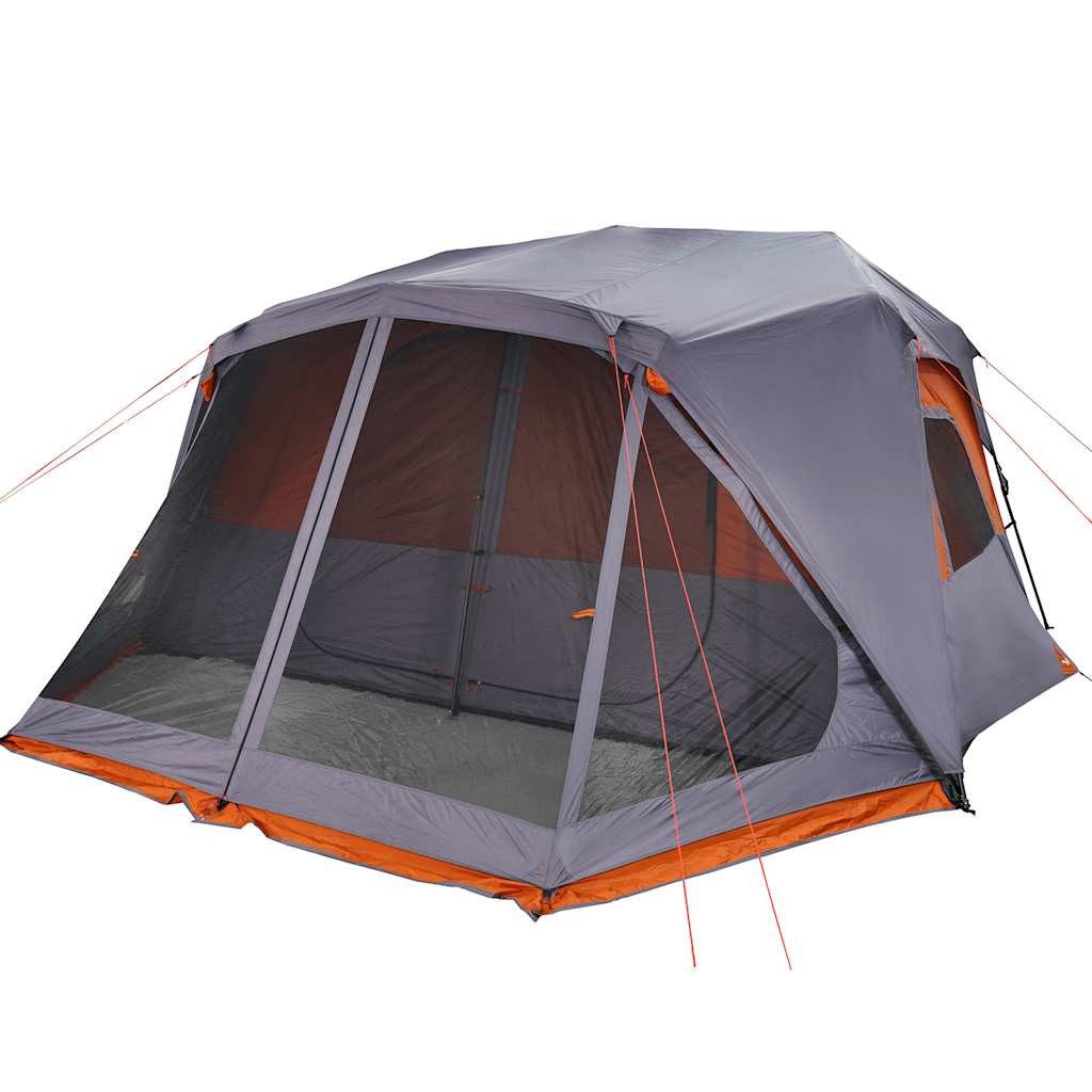 furnicato Faltzelt Familienzelt Campingzelt 443x437x229 cm Grau-Orange, (1 tlg)