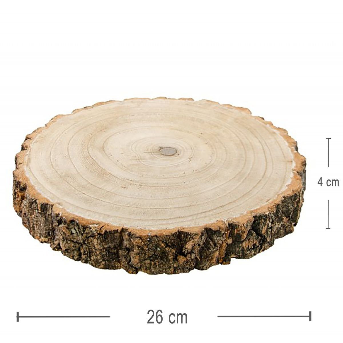 CHAKS Rindenscheiben Holzscheibe 26cm Durchmesser