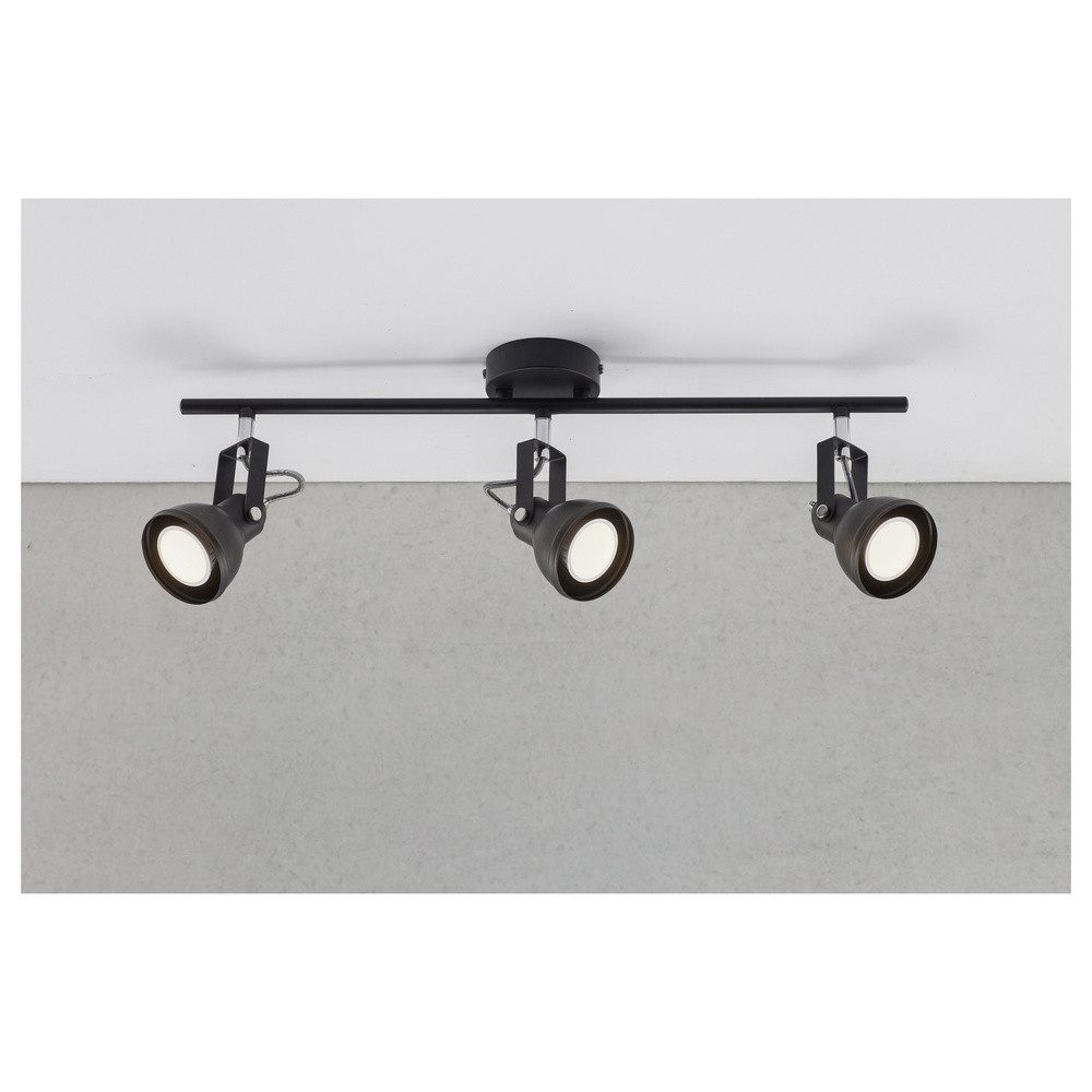Nordlux Deckenleuchte Nordlux Aslak 3-Spot 45740103 Deckenstrahler GU10 Schwarz