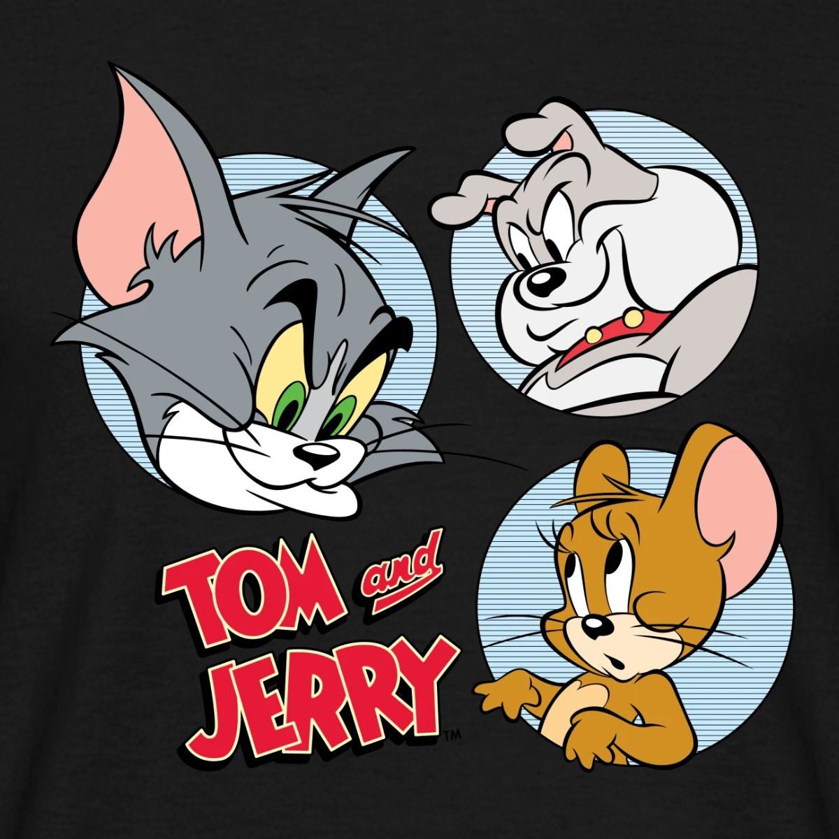 Spreadshirt T-Shirt Tom Und Jerry Spike, Tom und Jerry Kacheln Männer T-Shirt (1-tlg)