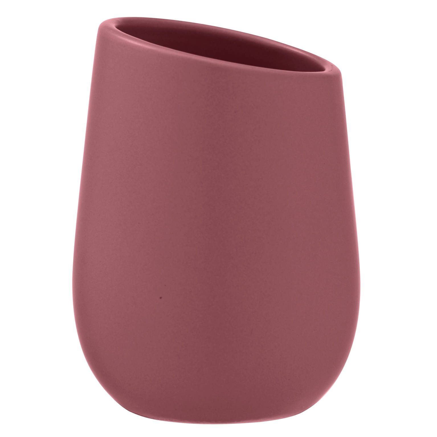 WENKO Zahnputzbecher Keramikbecher für Pinsel BADI, grey, Wenko, (1 St)